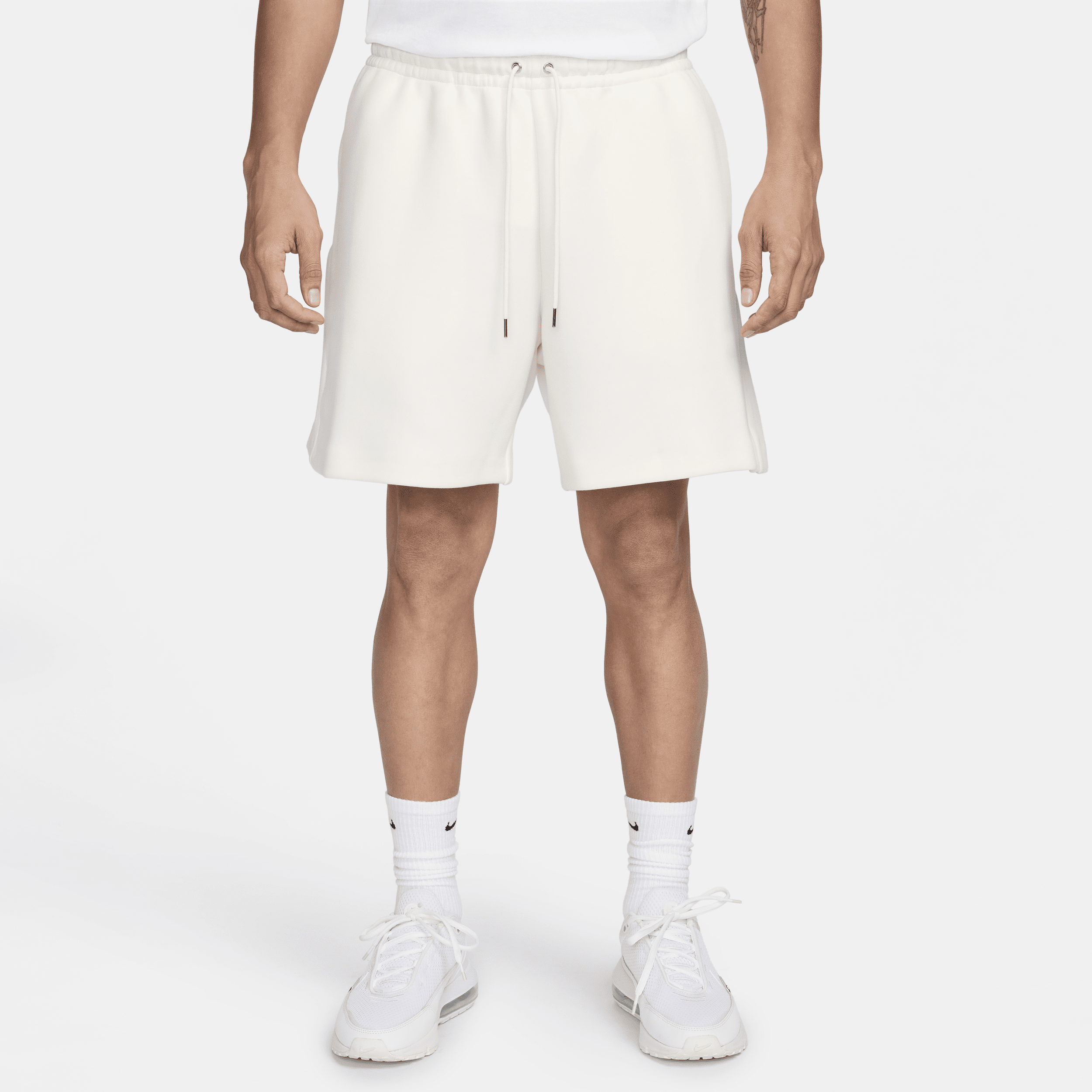 Shop Nike Men's  Sportswear Tech Fleece Reimagined Fleece Shorts In White