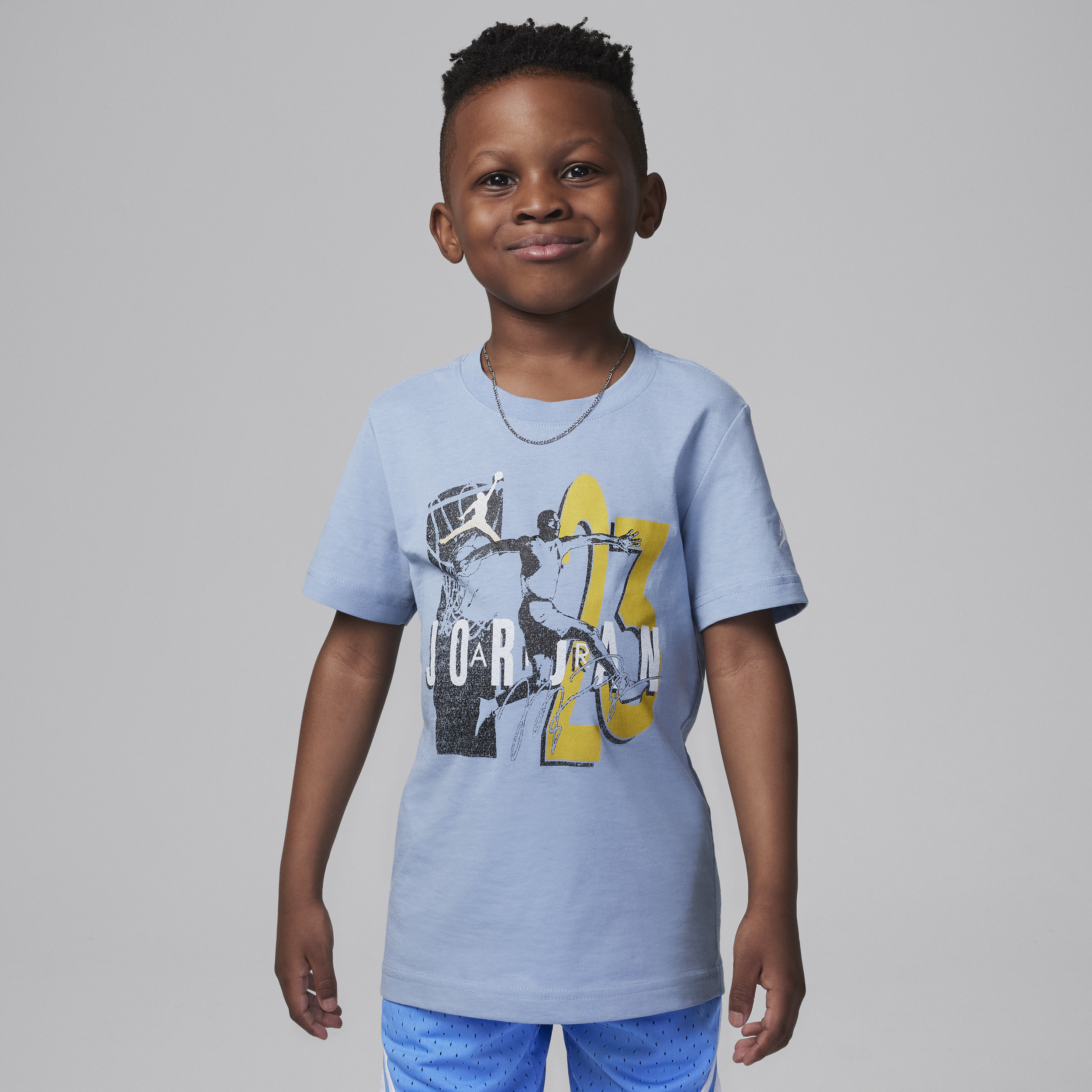 Jordan Retro Spec Little Kids' Graphic T-shirt In Blue