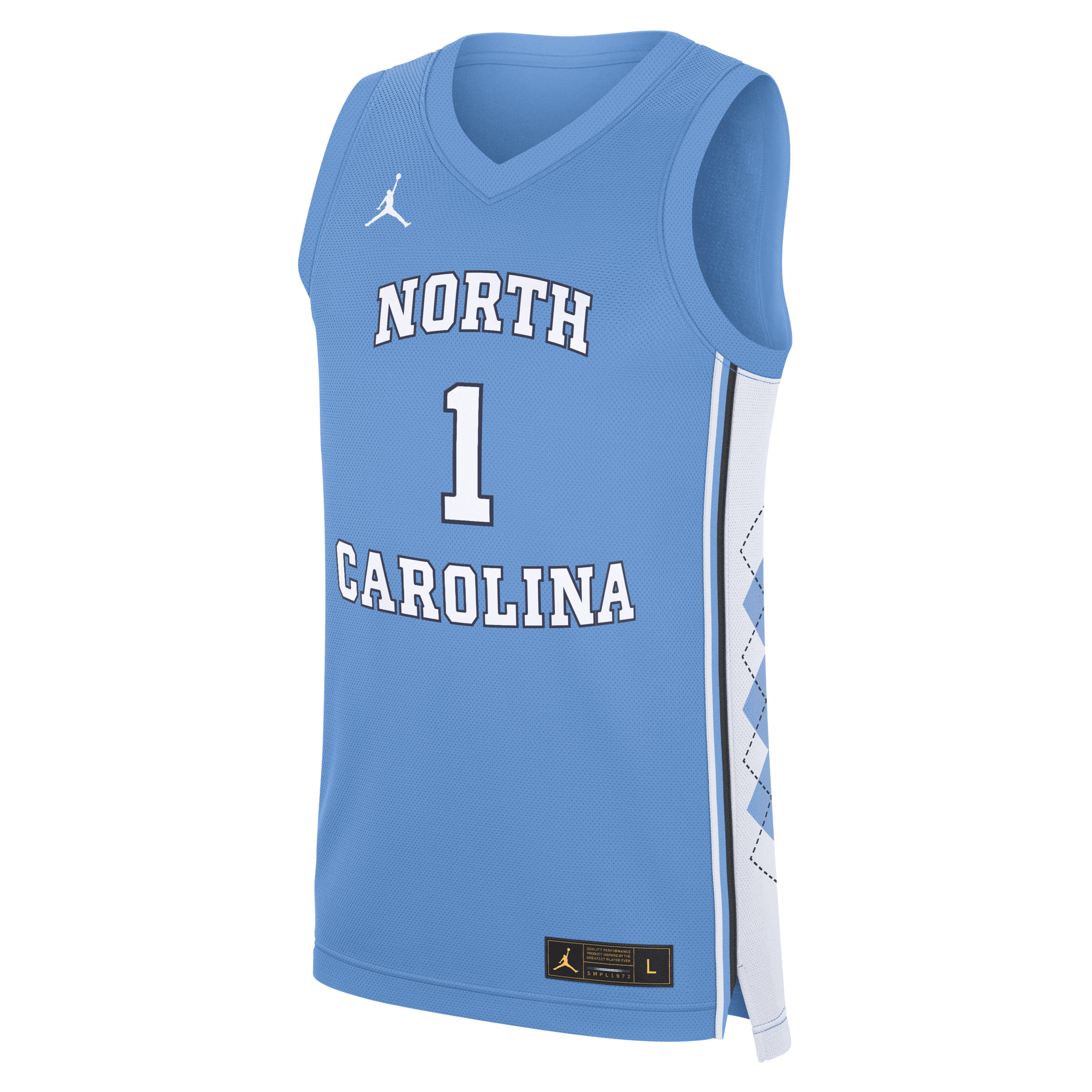 Men's North Carolina Tar Heels Replica Jordan Brand College Basketball Jersey in Blue | CLEVGRJJCBJUNC-UNC