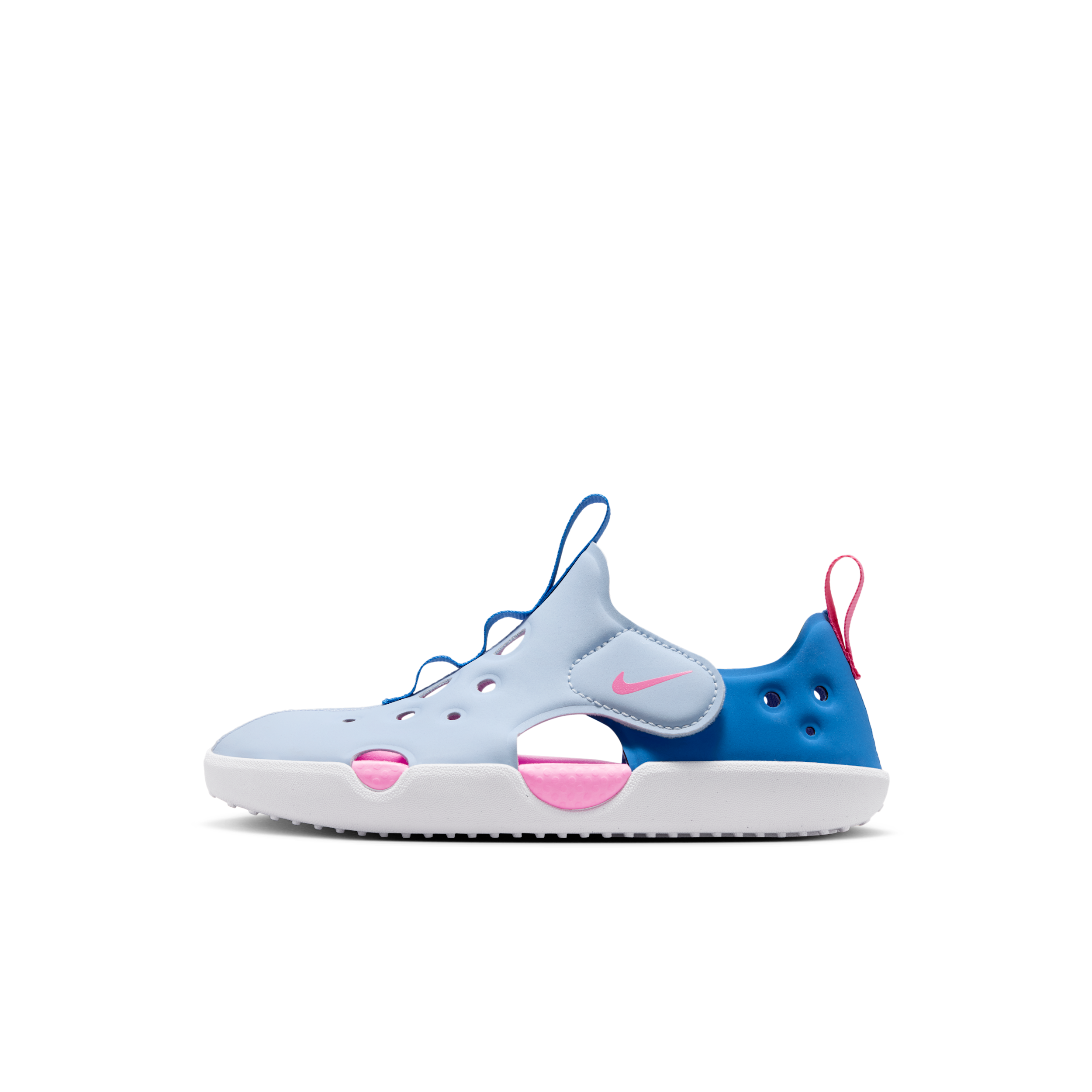 Nike Kids' Sunray Protect 4 Sandals, Size 2, Hydrogen Blue/Pink Glow/Blue Crystal