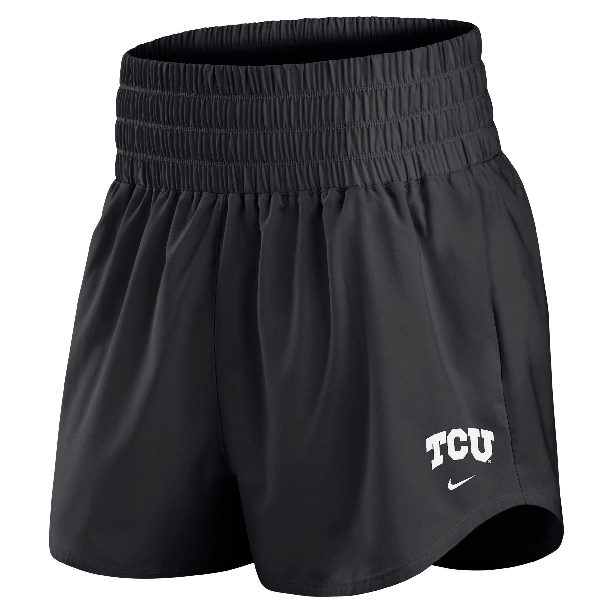 TCU Primary Logo One Nike Women's Dri-FIT College Shorts in Black | IM0107-010