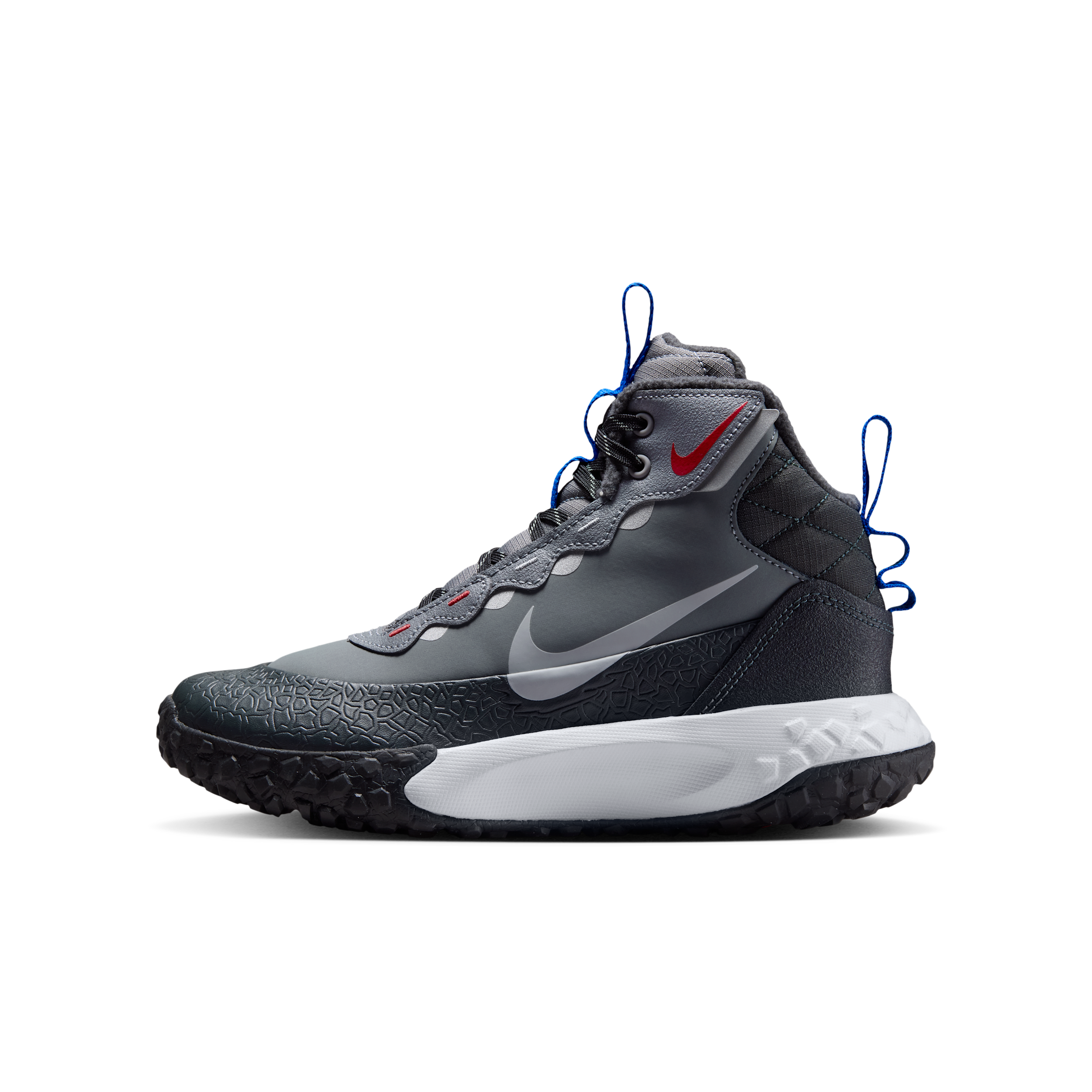 Nike Big Kids Terrascout Boots in Cool Grey/Anthracite/University Red Size: 4.0