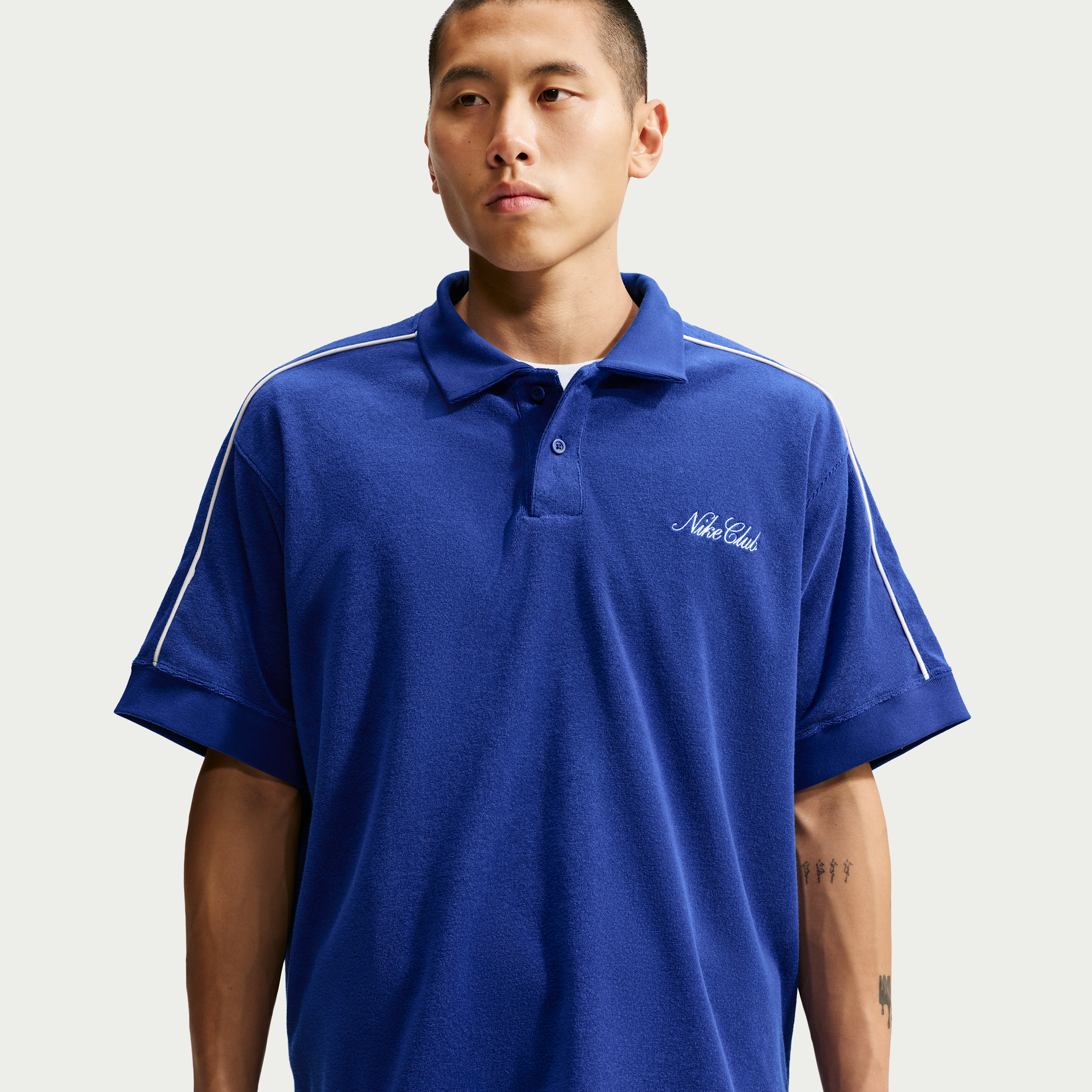 Men's Nike Sportswear Club French Terry Polo in Blue | IQ6273-455