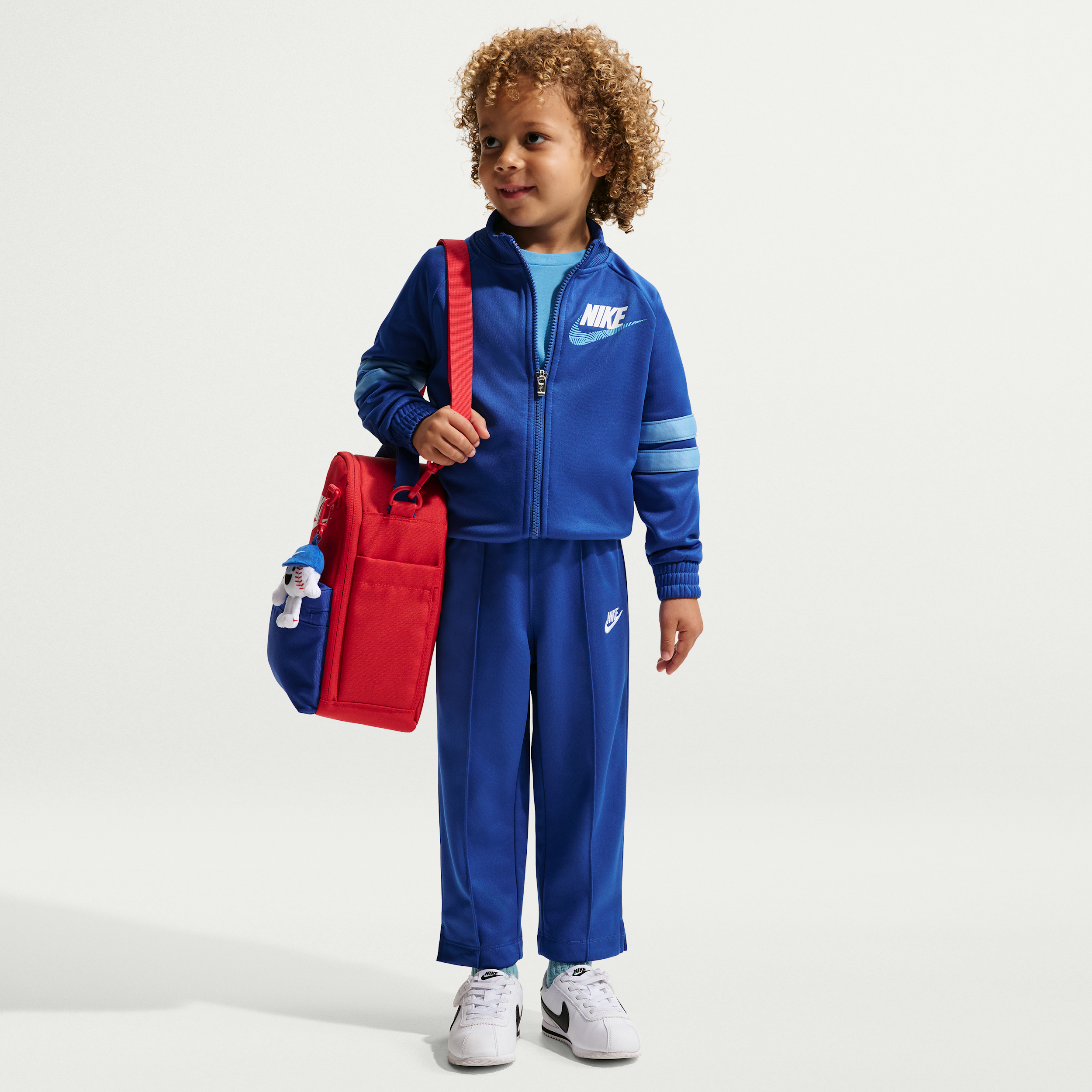 Nike Sportswear In The Zone Toddler Dri-FIT 2-Piece Oversized Track Set in Blue | 76N739-U89