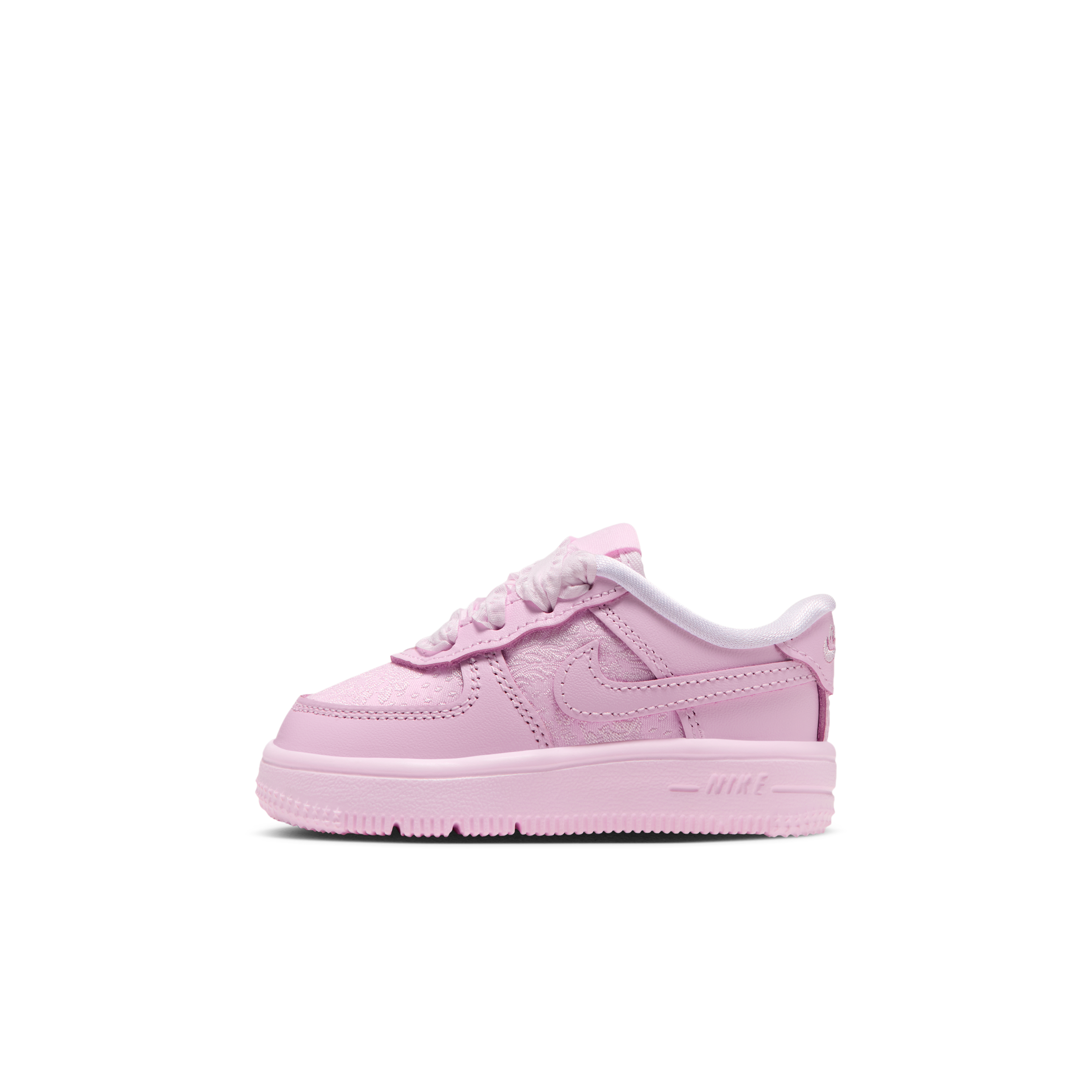 Girls Nike Air Force 1 Low Mom & Me Lace - Girls' Toddler Shoes White/Pink Size 05.0