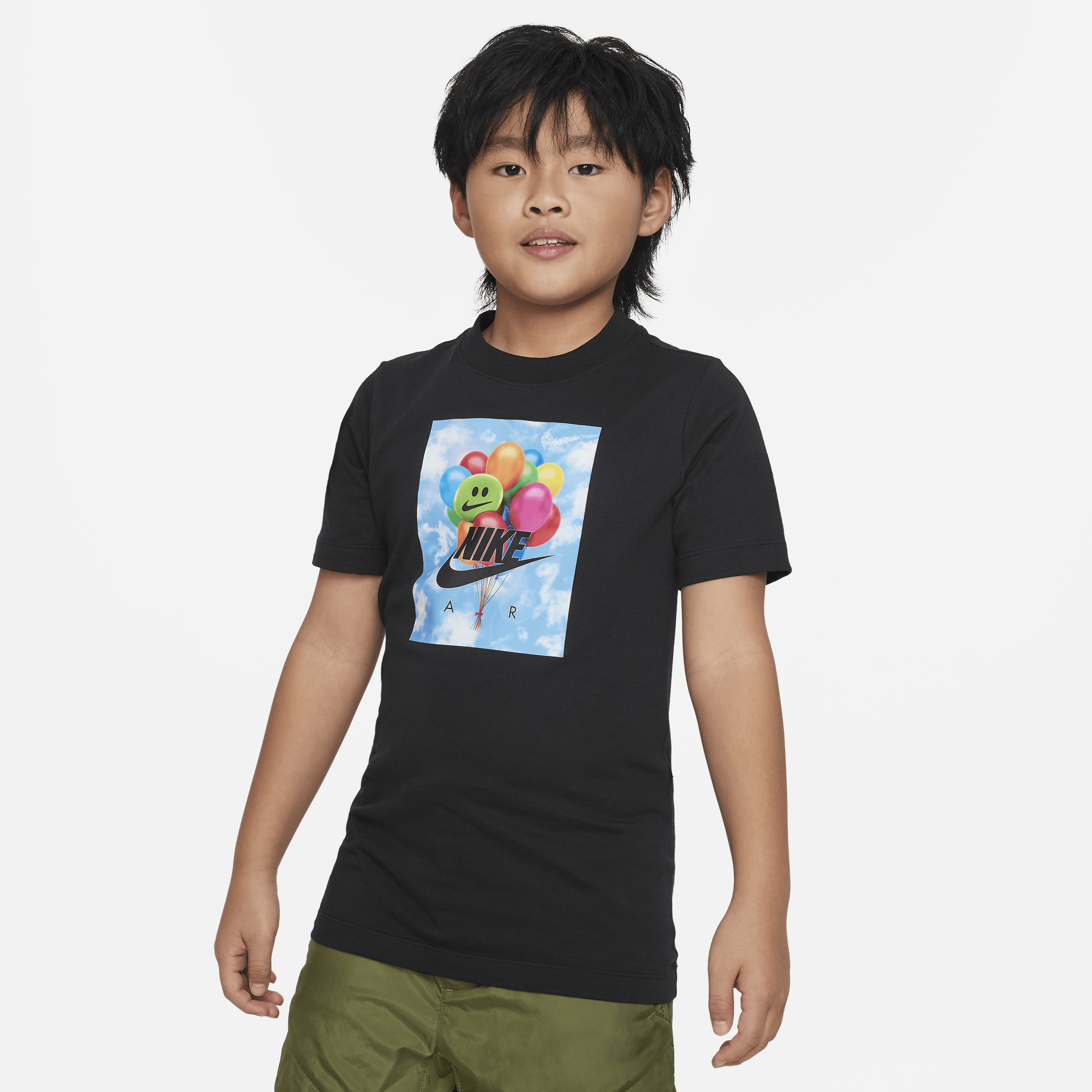 Nike Sportswear Big Kids' T-shirt In Black