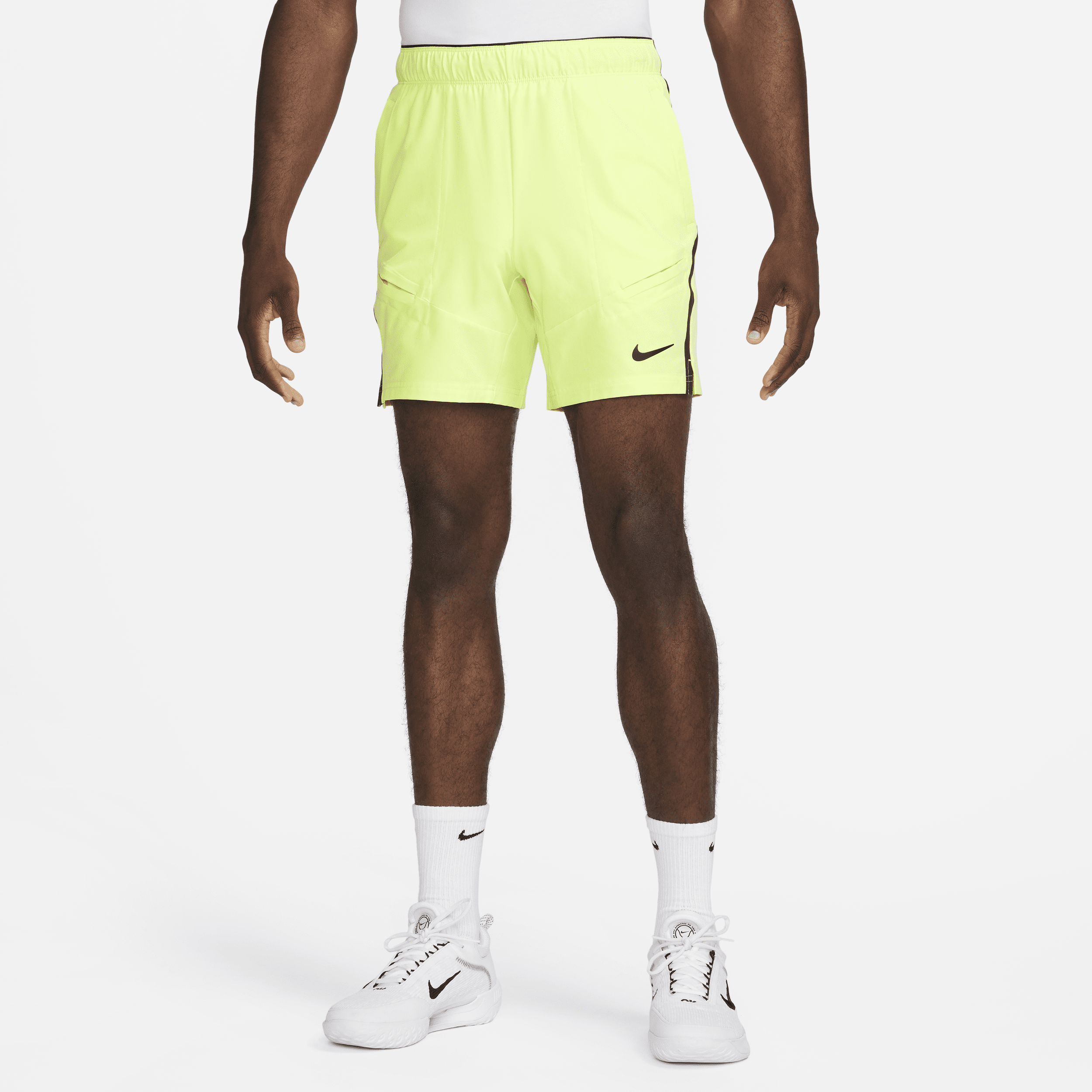 Nike Men's Court Advantage Dri-fit 7" Tennis Shorts In Yellow
