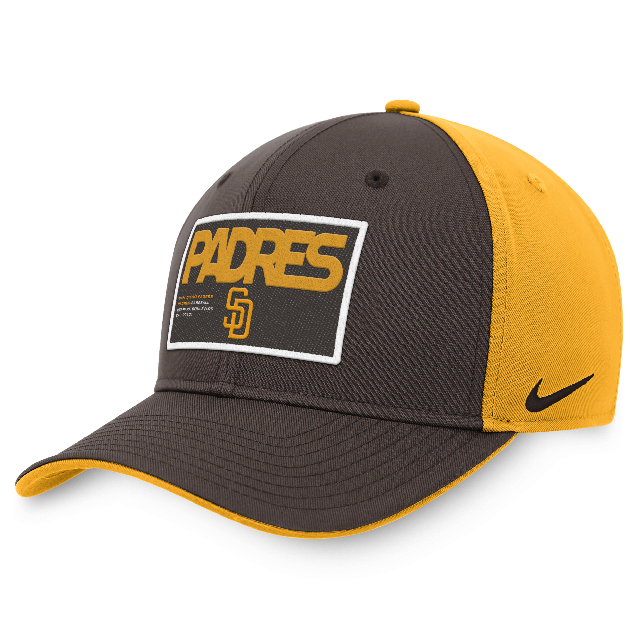 Nike San Diego Padres Classic99 Color Block Men's Mlb Adjustable Hat In Brown