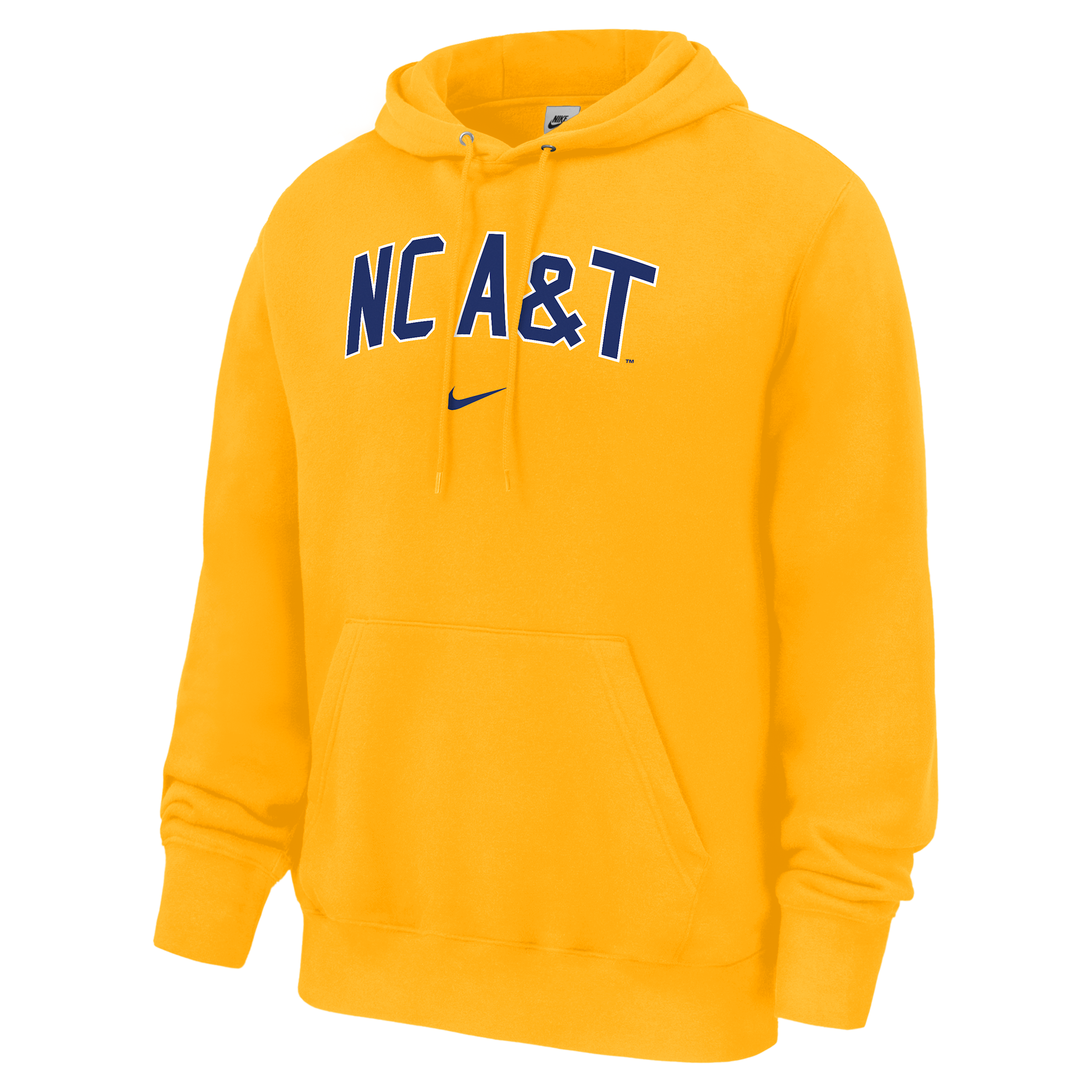 Nike Men's College (North Carolina A&T University) Fleece Pullover Hoodie in Yellow | M31233NCAT26-GLD