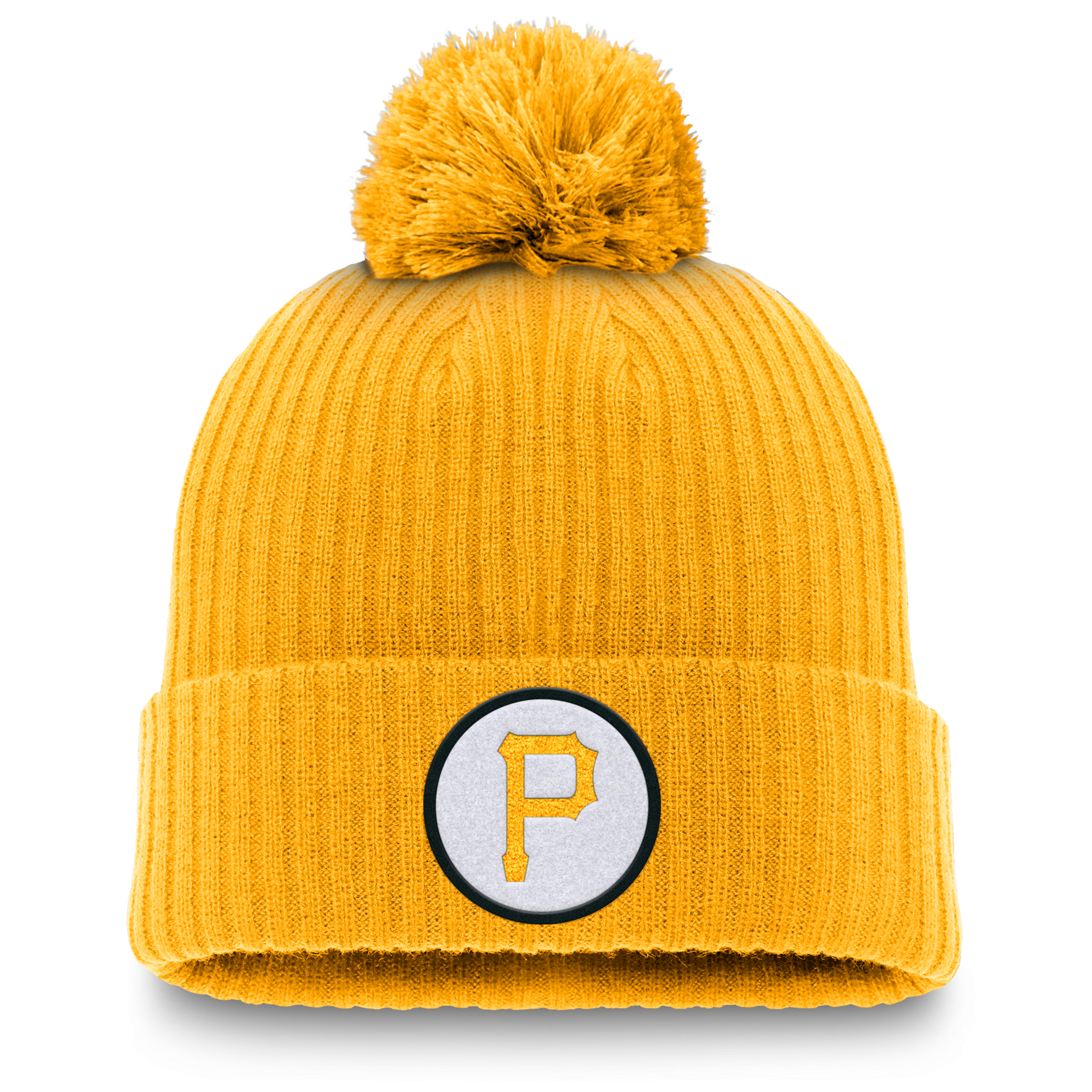 Nike Pittsburgh Pirates Cooperstown Peak Men's Mlb Cuffed Pom Beanie In Yellow
