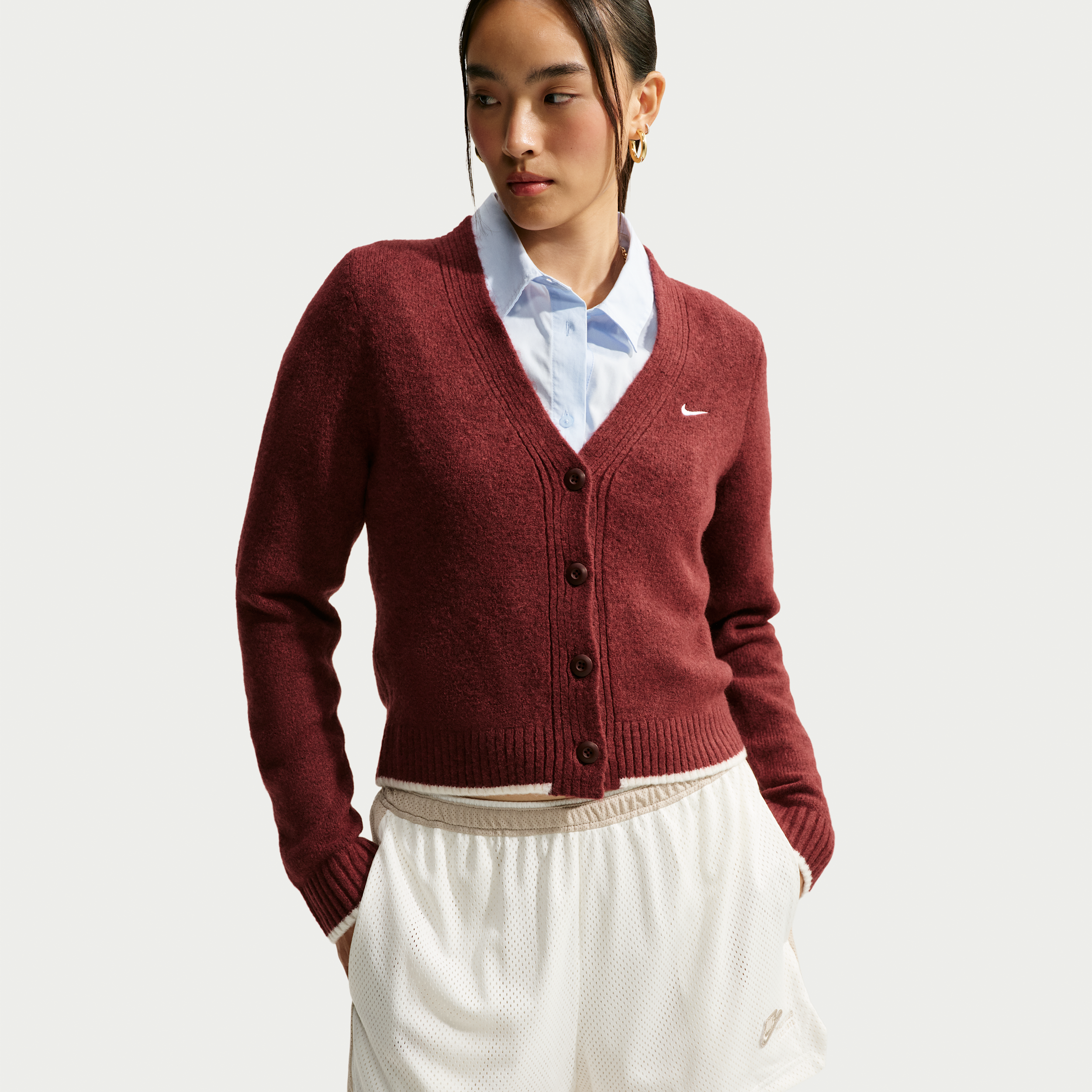 Women's Nike Sportswear Chill Knit Slim Cardigan in Purple | IM5513-658