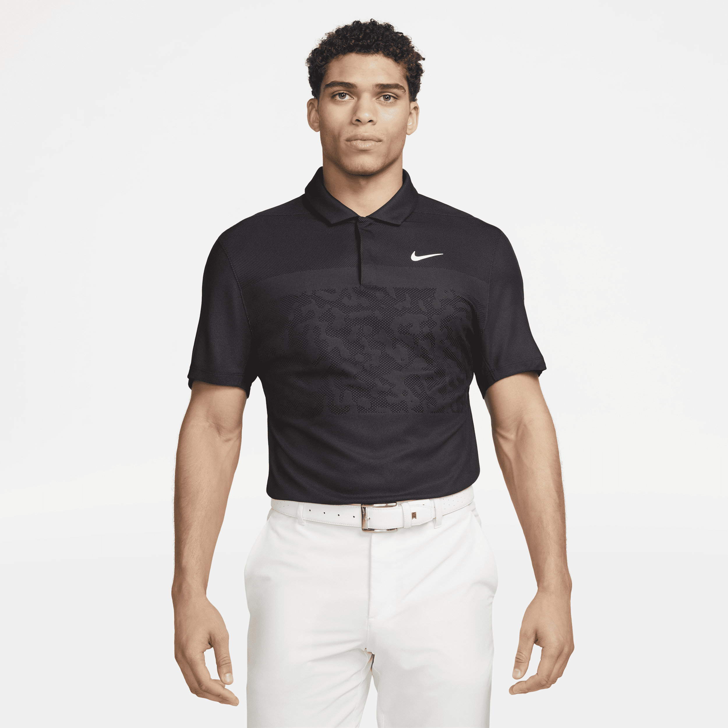 Shop Nike Men's Dri-fit Adv Tiger Woods Golf Polo In Black