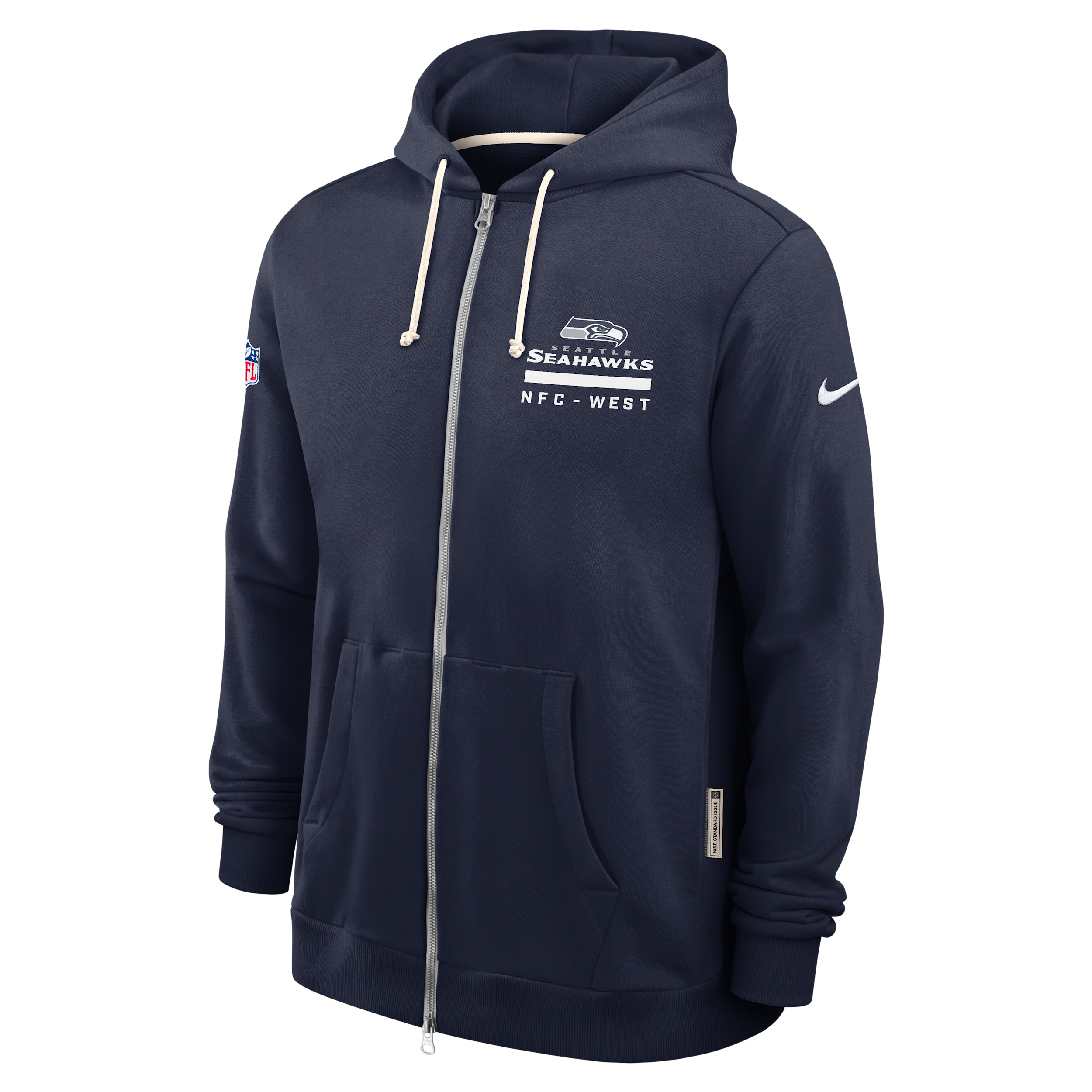 Nike Seattle Seahawks Utility Player Sideline  Men's Dri-fit Nfl Full-zip Hoodie In Black