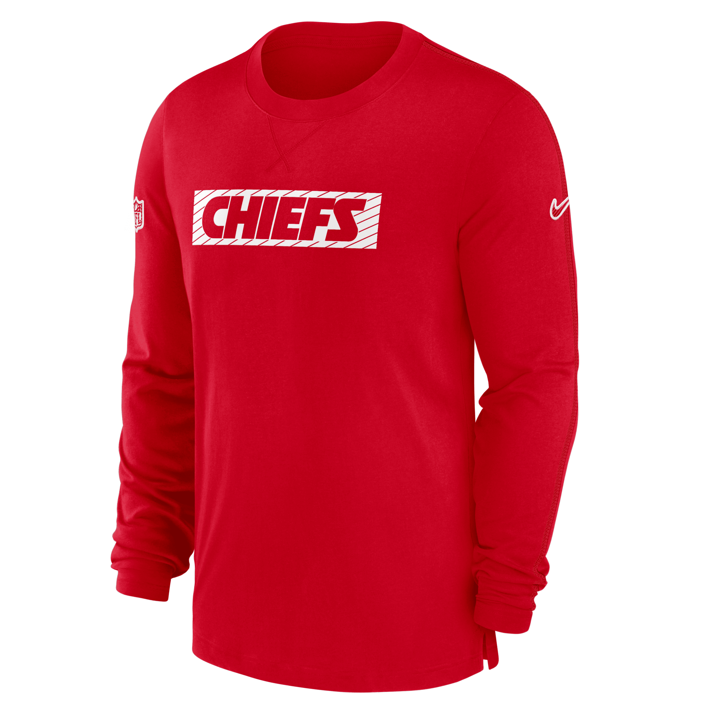 Nike Kansas City Chiefs Sideline Player Team Issue Menâs Men's Dri-fit Long-sleeve Top In Red