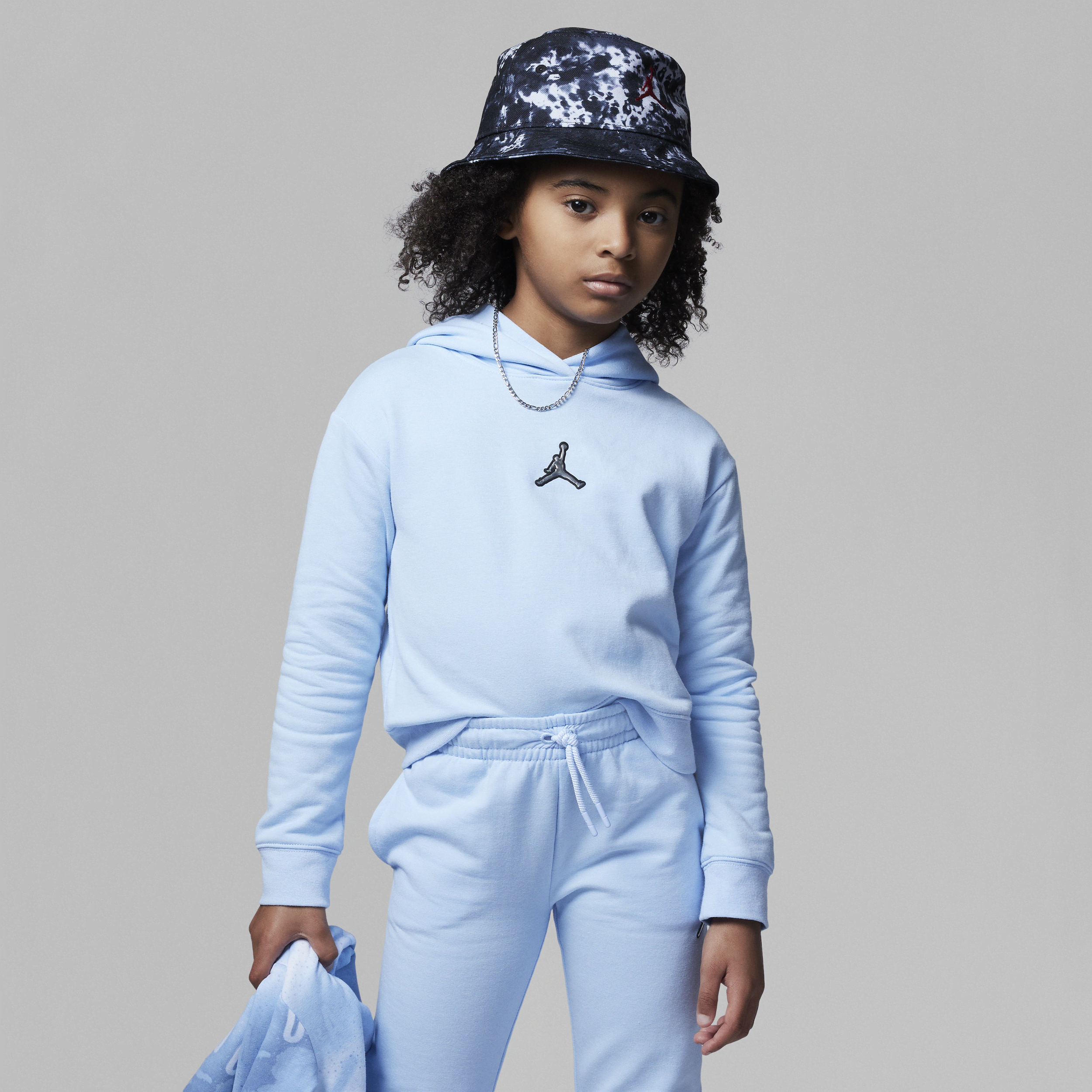 Jordan Essentials Shine Pullover Hoodie Little Kids' Hoodie In Blue
