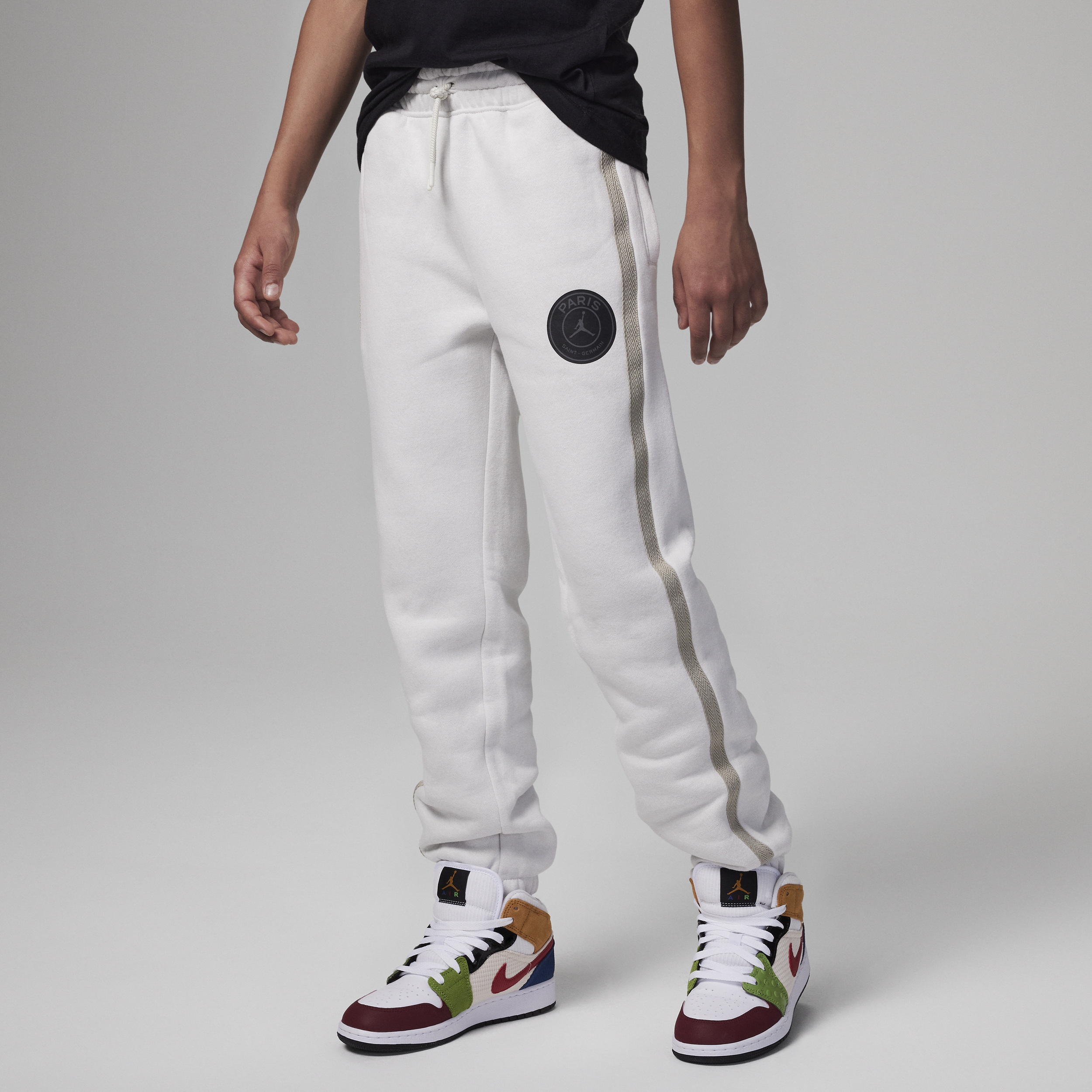 Jordan Paris Saint-germain Fleece Pants Big Kids Pants In Grey