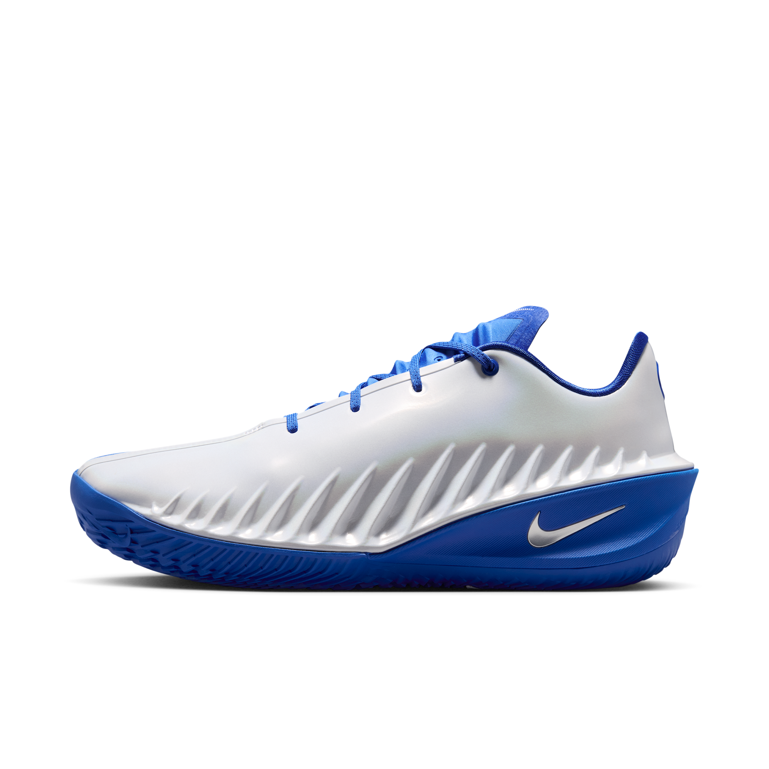 Nike Men's G. T. Cut 4 Basketball Shoes in White/Game Royal/Metallic Silver Size: 8.5