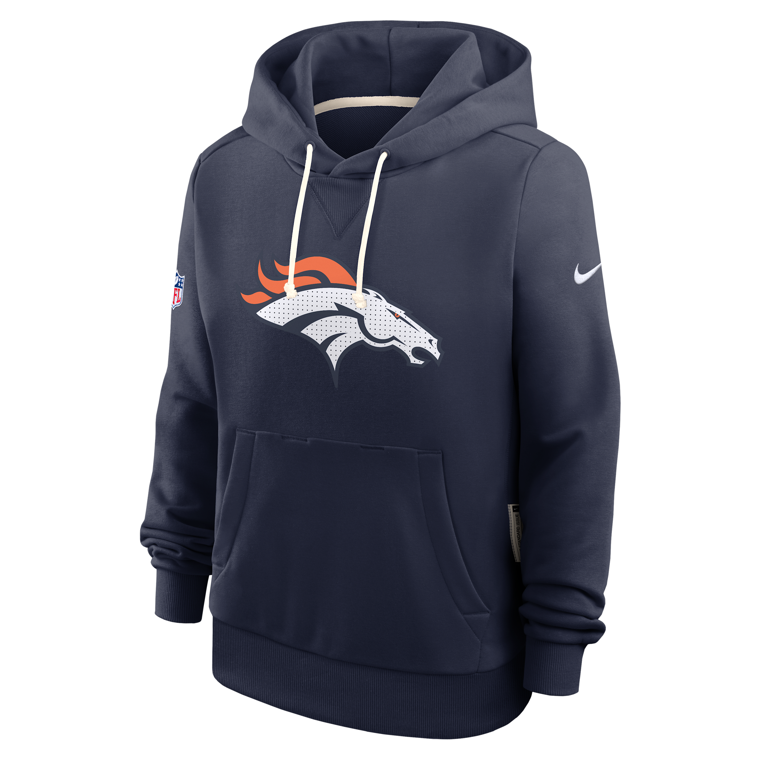 Nike Denver Broncos Sideline Women's Dri-fit Nfl Pullover Hoodie In Animal Print