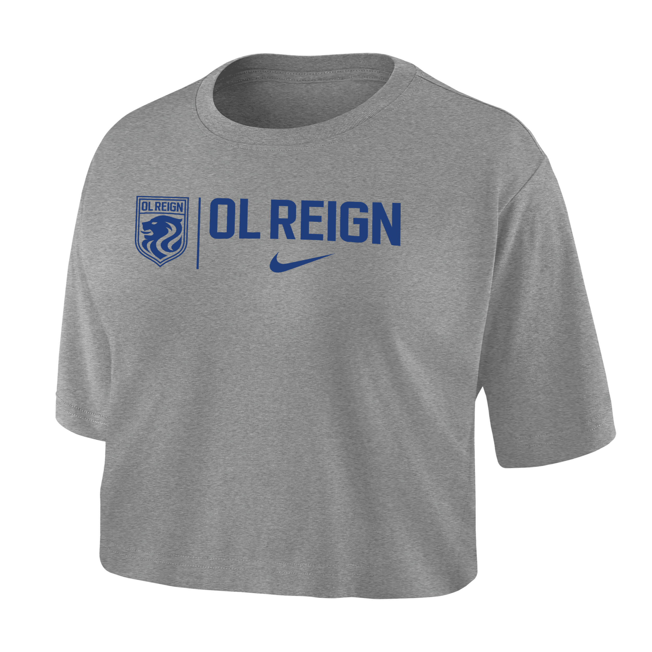 Nike Ol Reign Women's Dri-fit Soccer Cropped T-shirt In Grey
