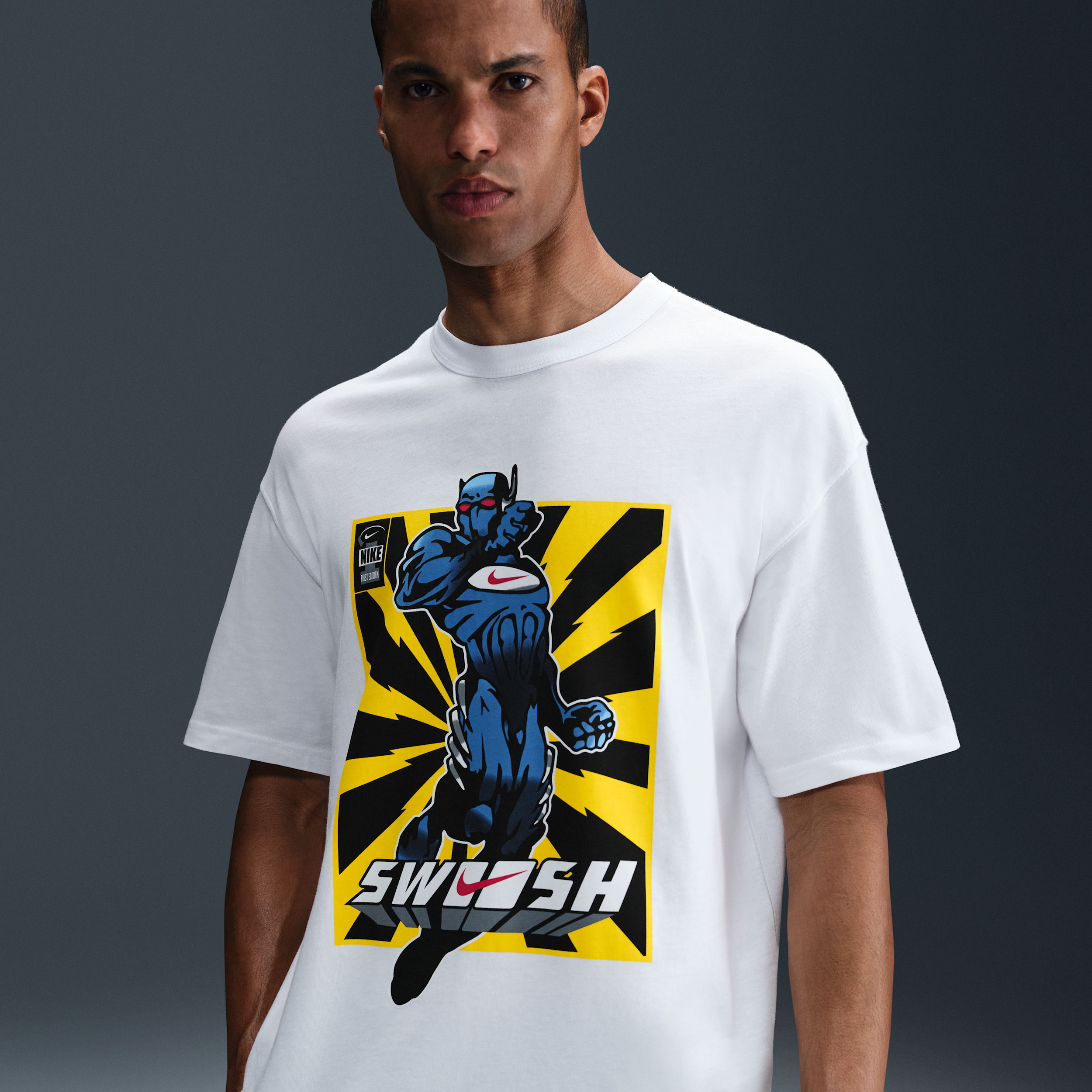 Nike Max90 Swoosh Graphic-print T-shirt In White