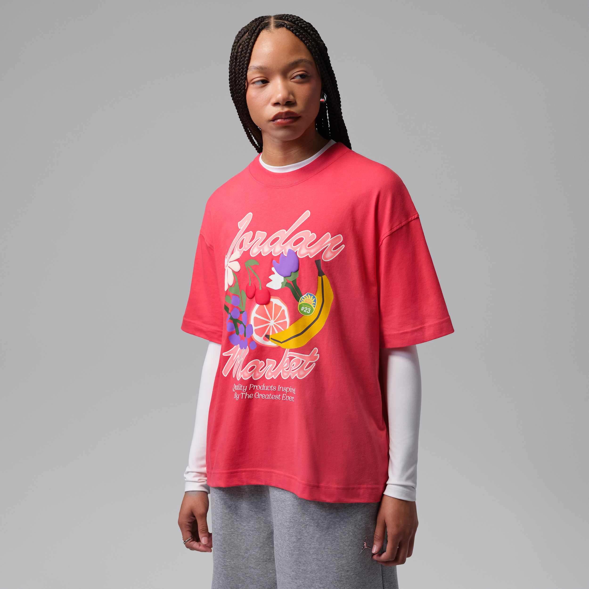 Women's Jordan Oversized T-Shirt in Red | IW0934-631