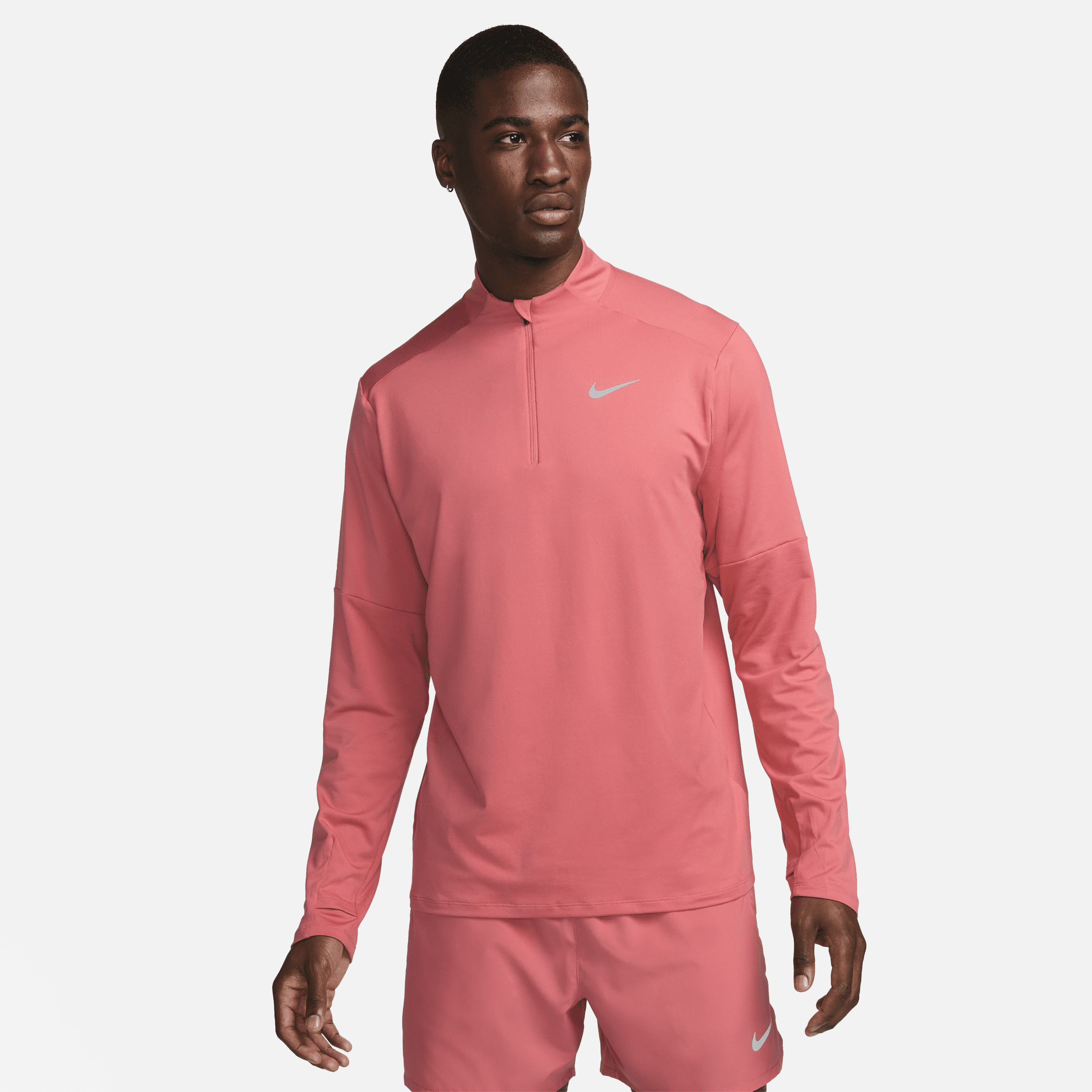 Nike Dri-fit Element Half Zip Running Pullover In Red