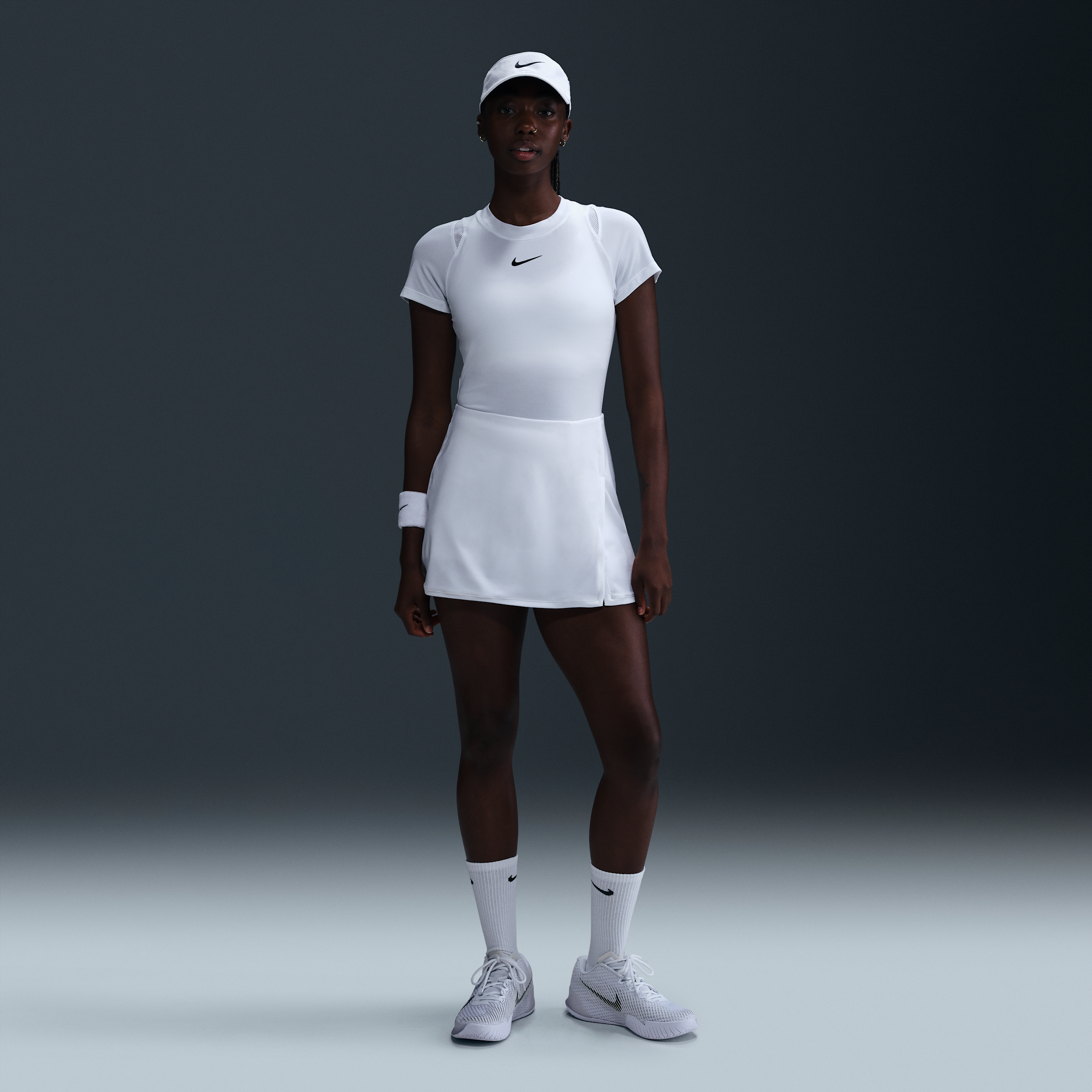Nike Women's Victory Dri-fit Straight Tennis Skirt In White