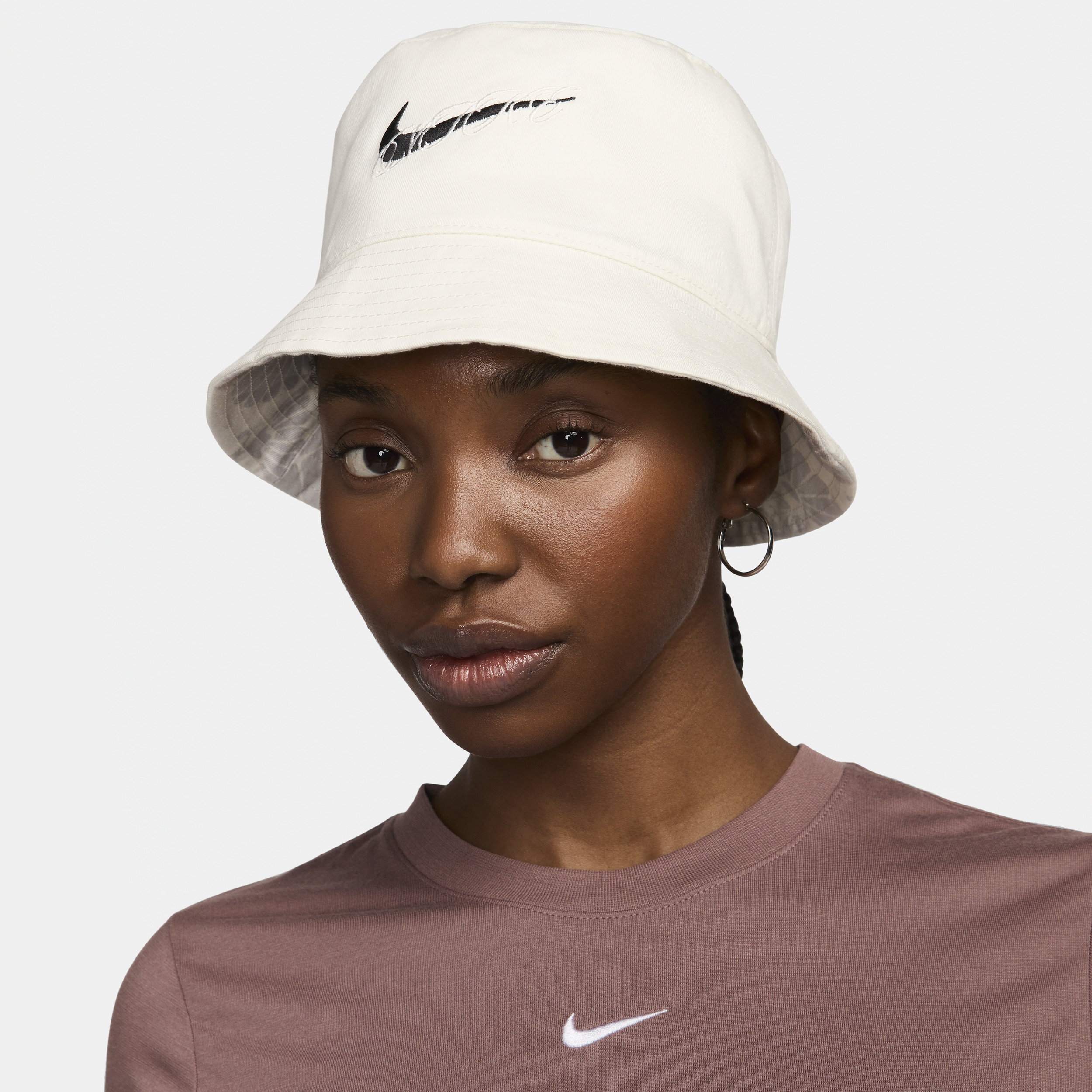 Shop Nike Unisex Apex Reversible Bucket Hat In White