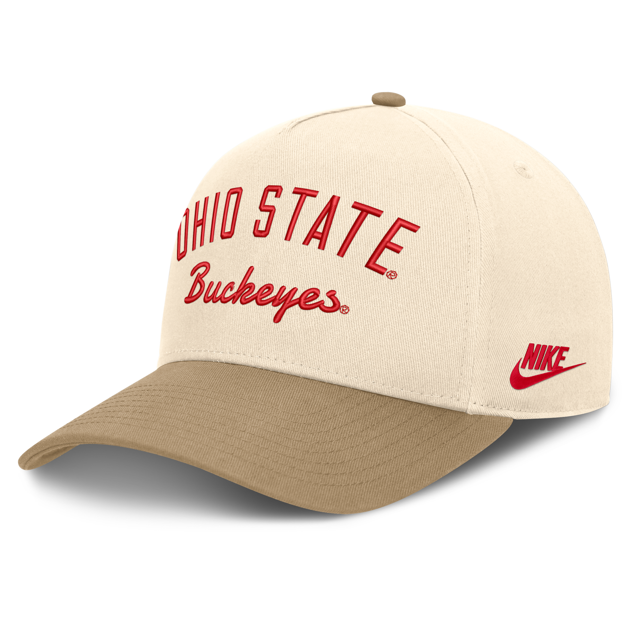Nike Ohio State Legacy Rise Unisex College A-frame Adjustable Hat In Brown