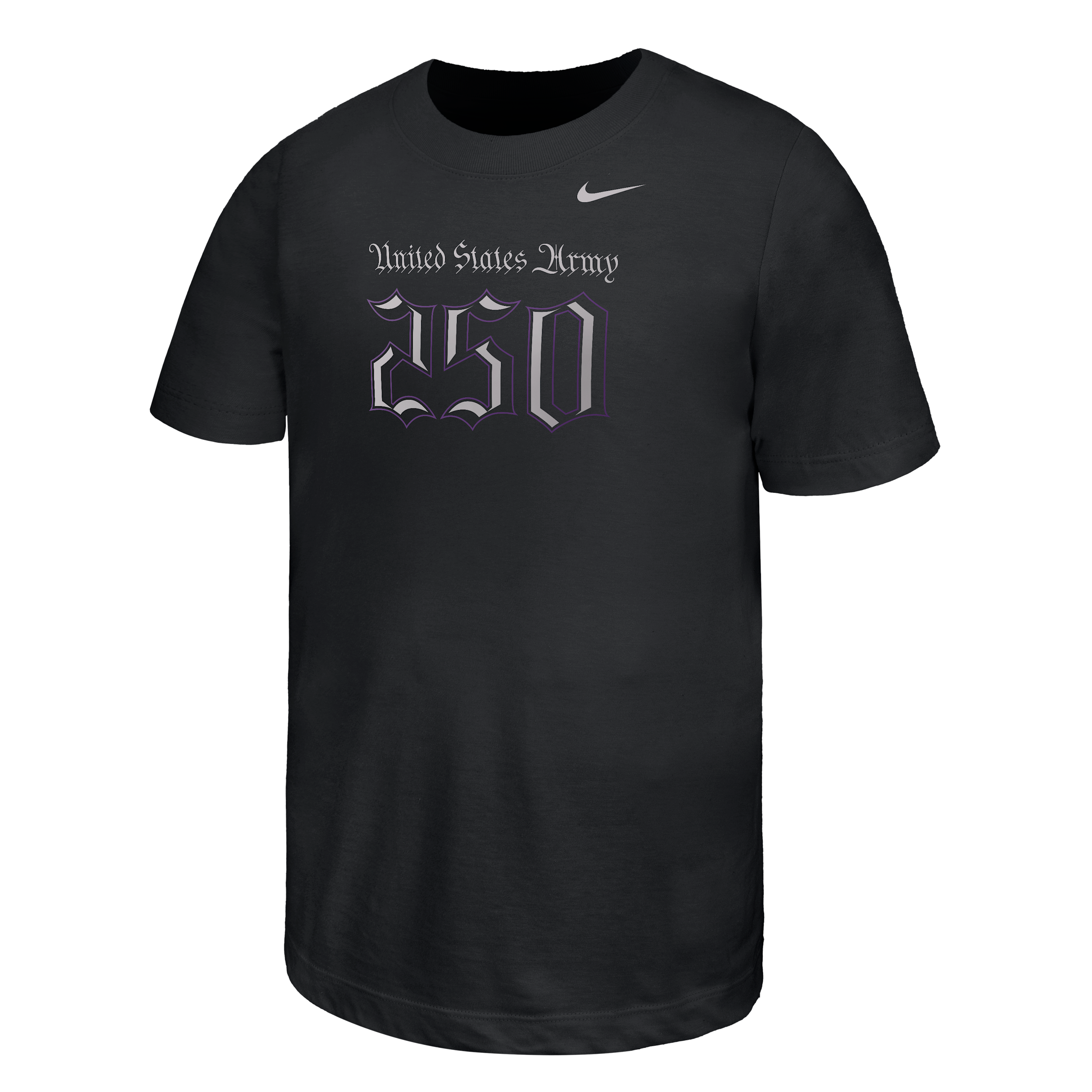 Army Rivalry 250th Anniversary Big Kids' Nike College T-Shirt in Black | B11377AN25-BLK