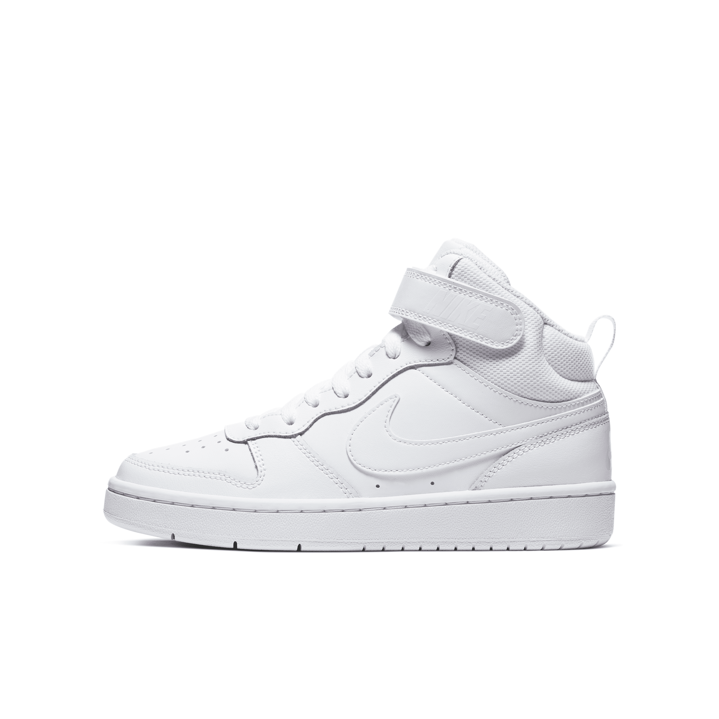 Nike Court Borough Mid 2 Big Kids' Shoes in White | CD7782-100