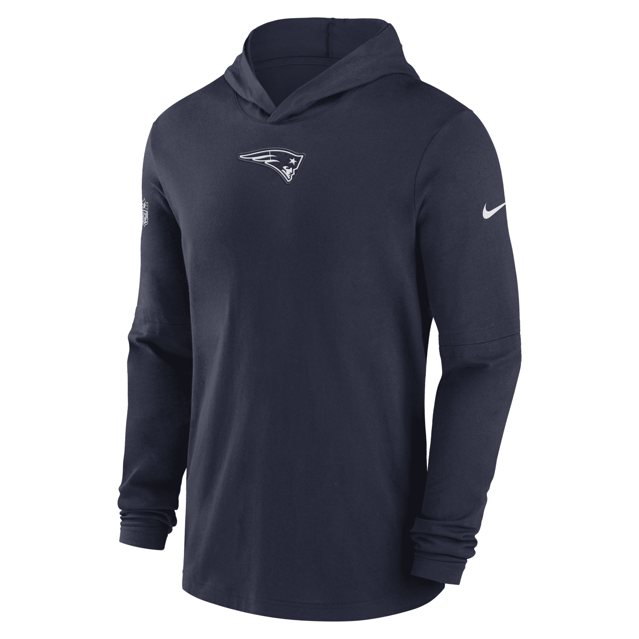 Shop Nike New England Patriots Sideline Menâs  Men's Dri-fit Nfl Long-sleeve Hooded Top In Blue