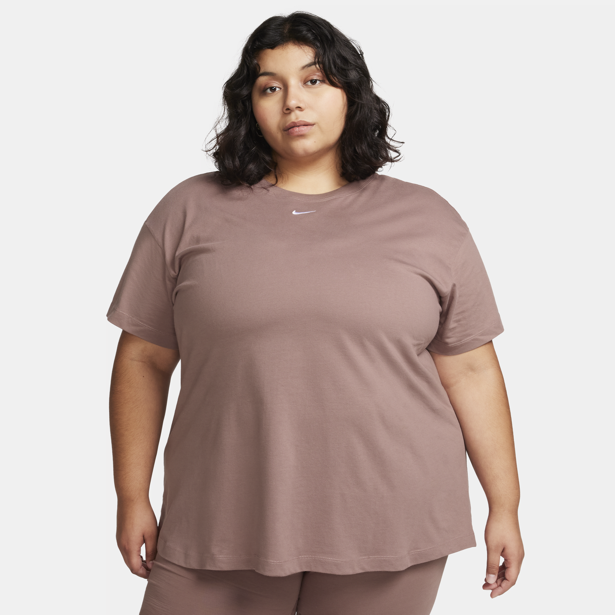 Shop Nike Women's  Sportswear Essential T-shirt (plus Size) In Purple