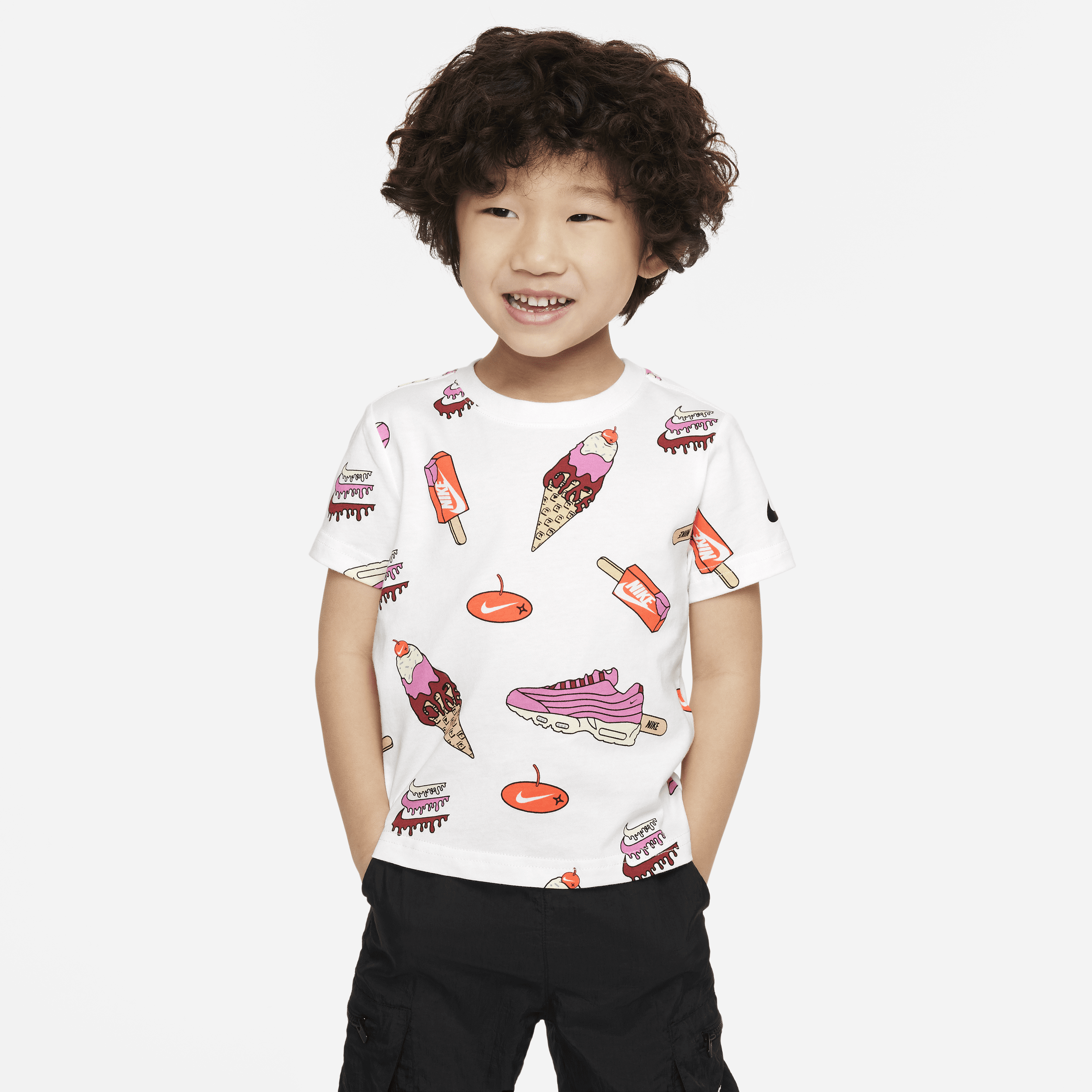 Shop Nike Toddler Sole Food Printed T-shirt In White