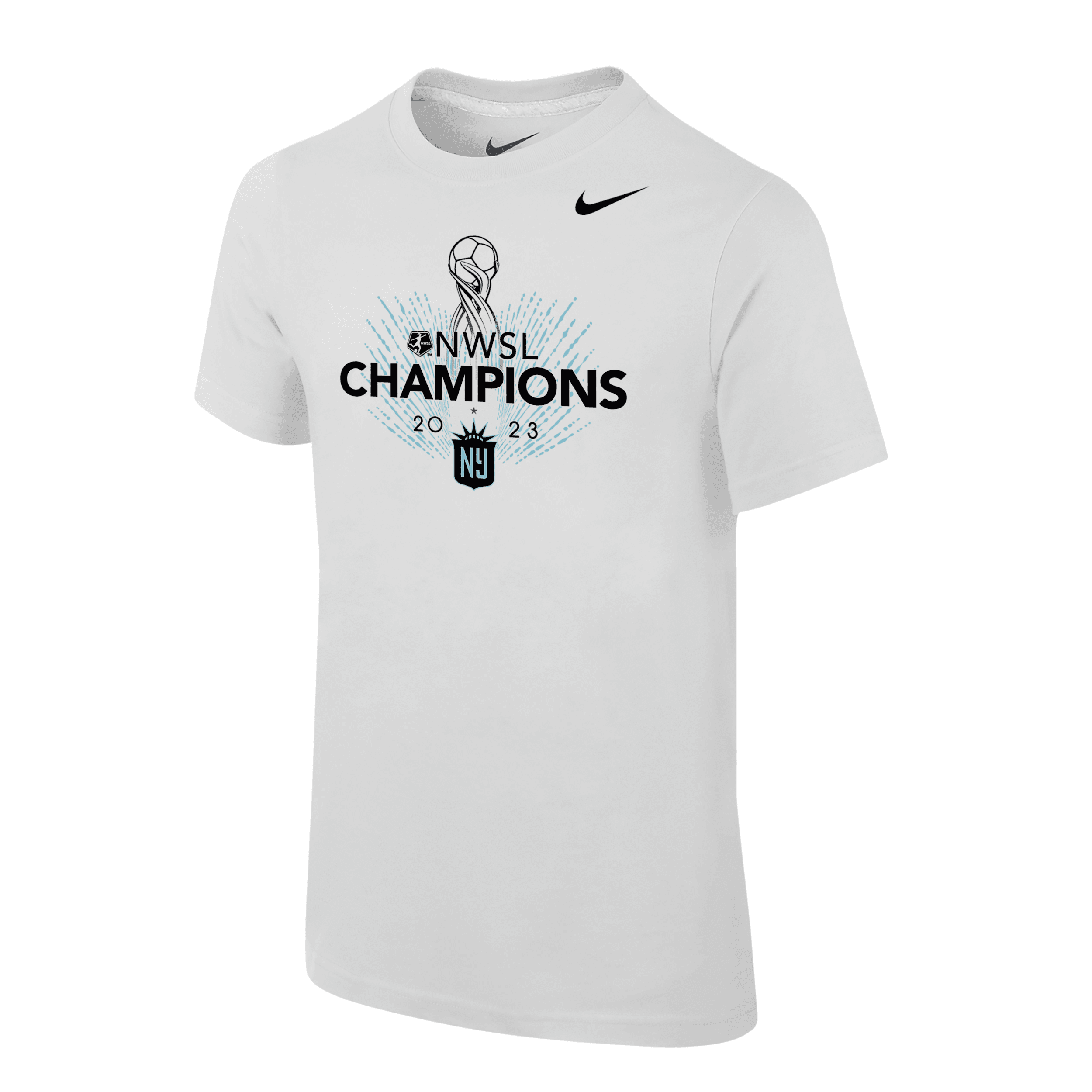 Nike Nj/ny Gotham Fc 2023 Nwsl Champions Big Kids'  T-shirt In White