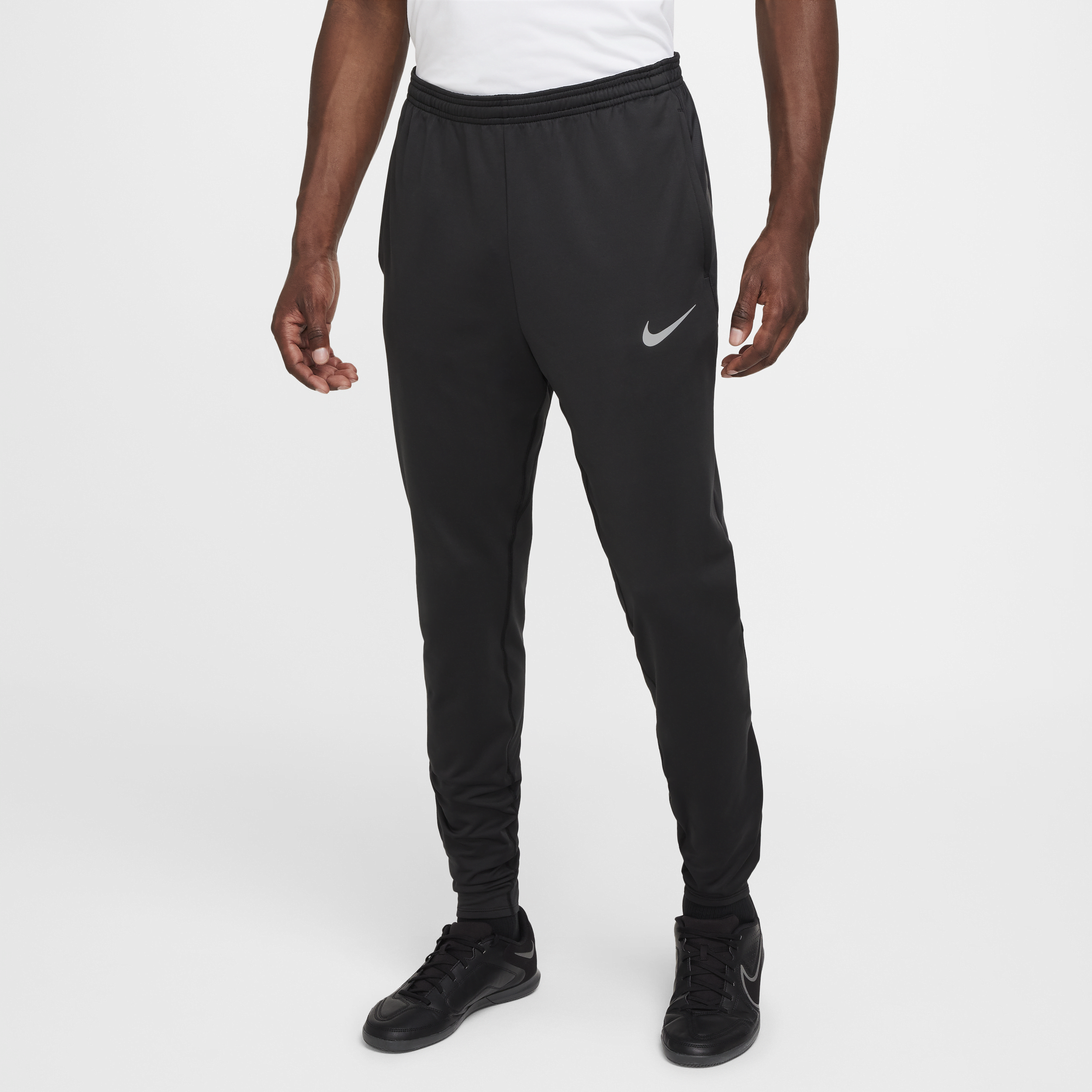 Nike Casual Sports Logo Solid Color Bundle Feet Pants Black