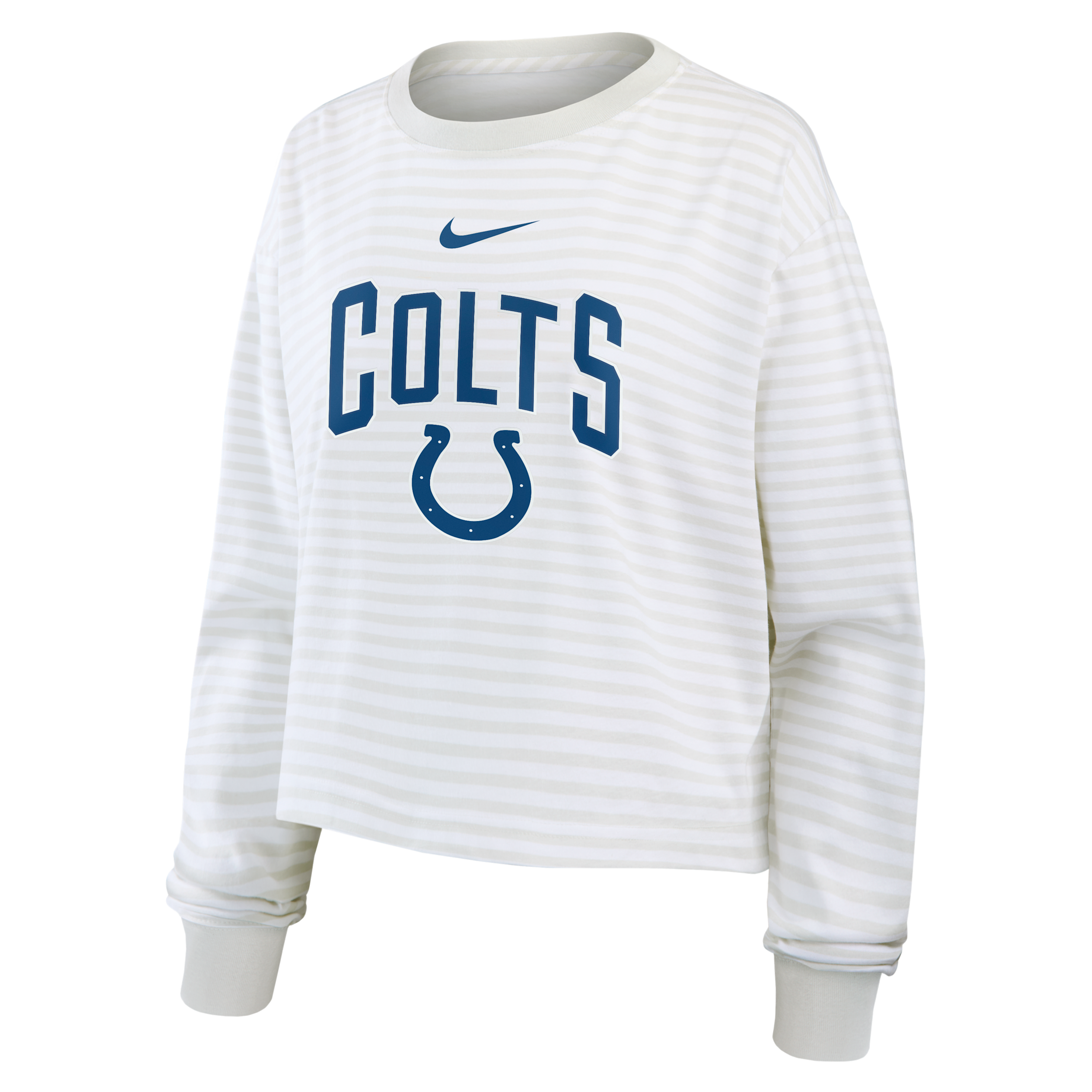 Indianapolis Colts Primetime Nike Women's Cropped Long-Sleeve T-Shirt in White | 05KV0CEB98-PFN