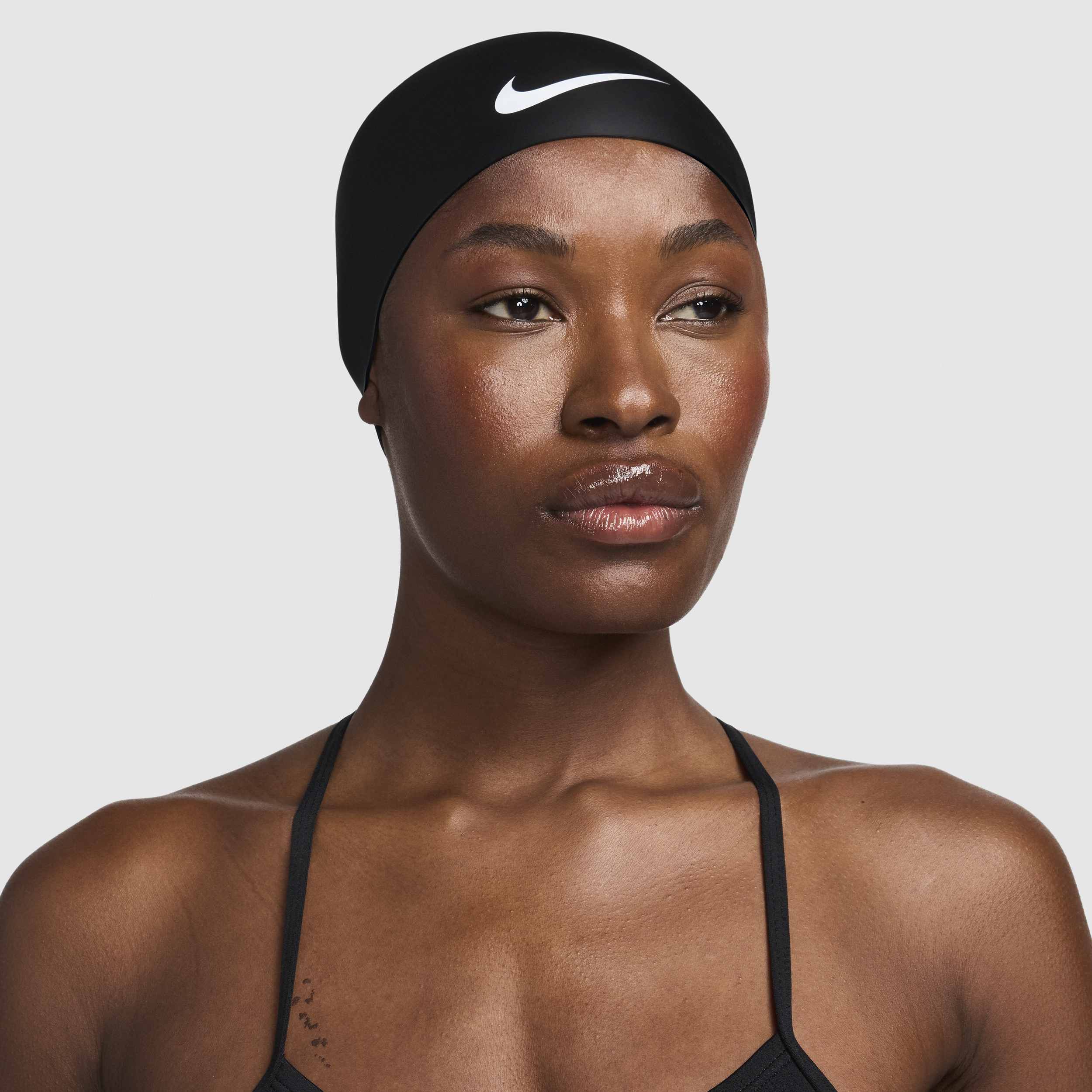 Shop Nike Unisex Swim Silicone Dome Cap In Black