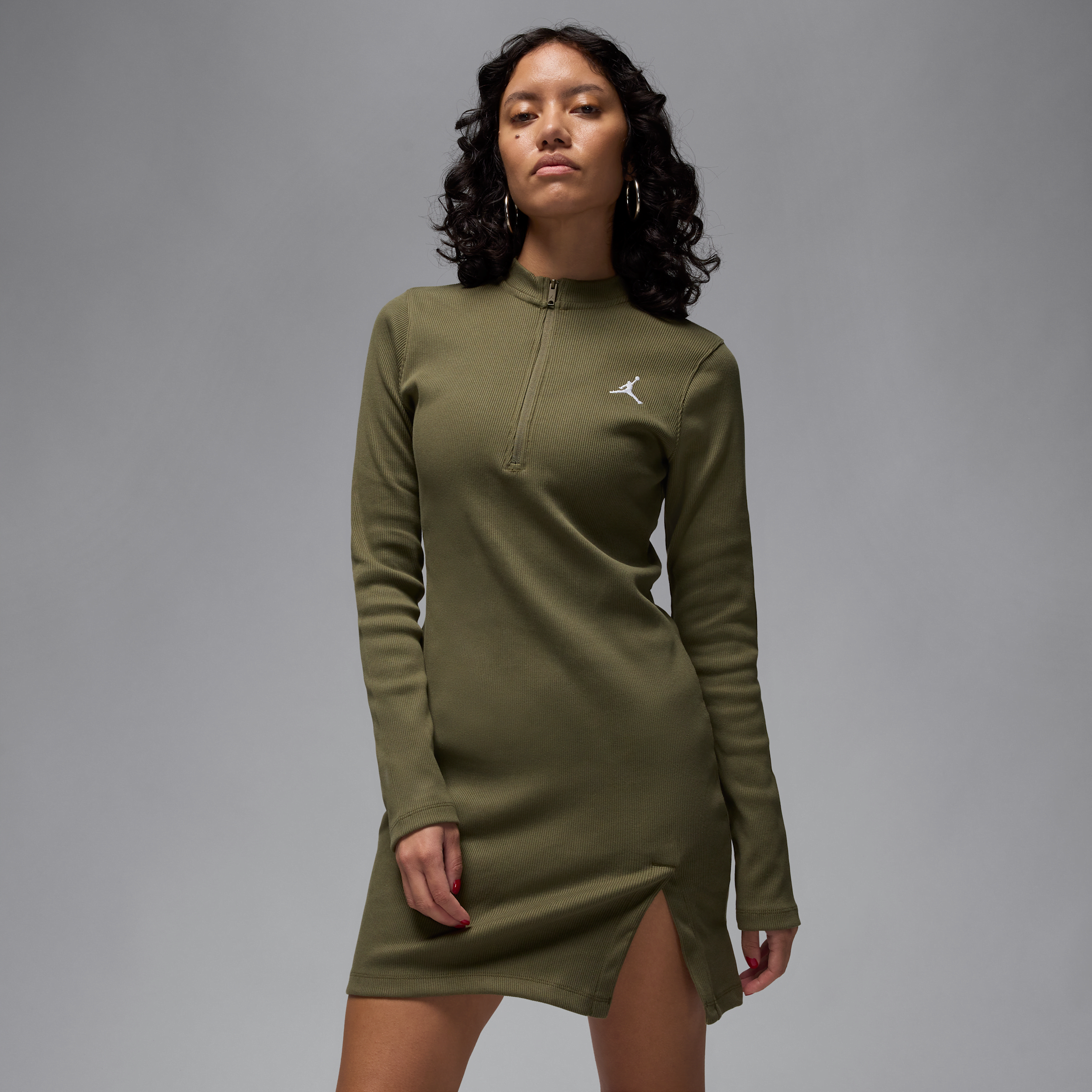 JORDAN WOMEN'S 1/2-ZIP LONG-SLEEVE KNIT DRESS 1015647719