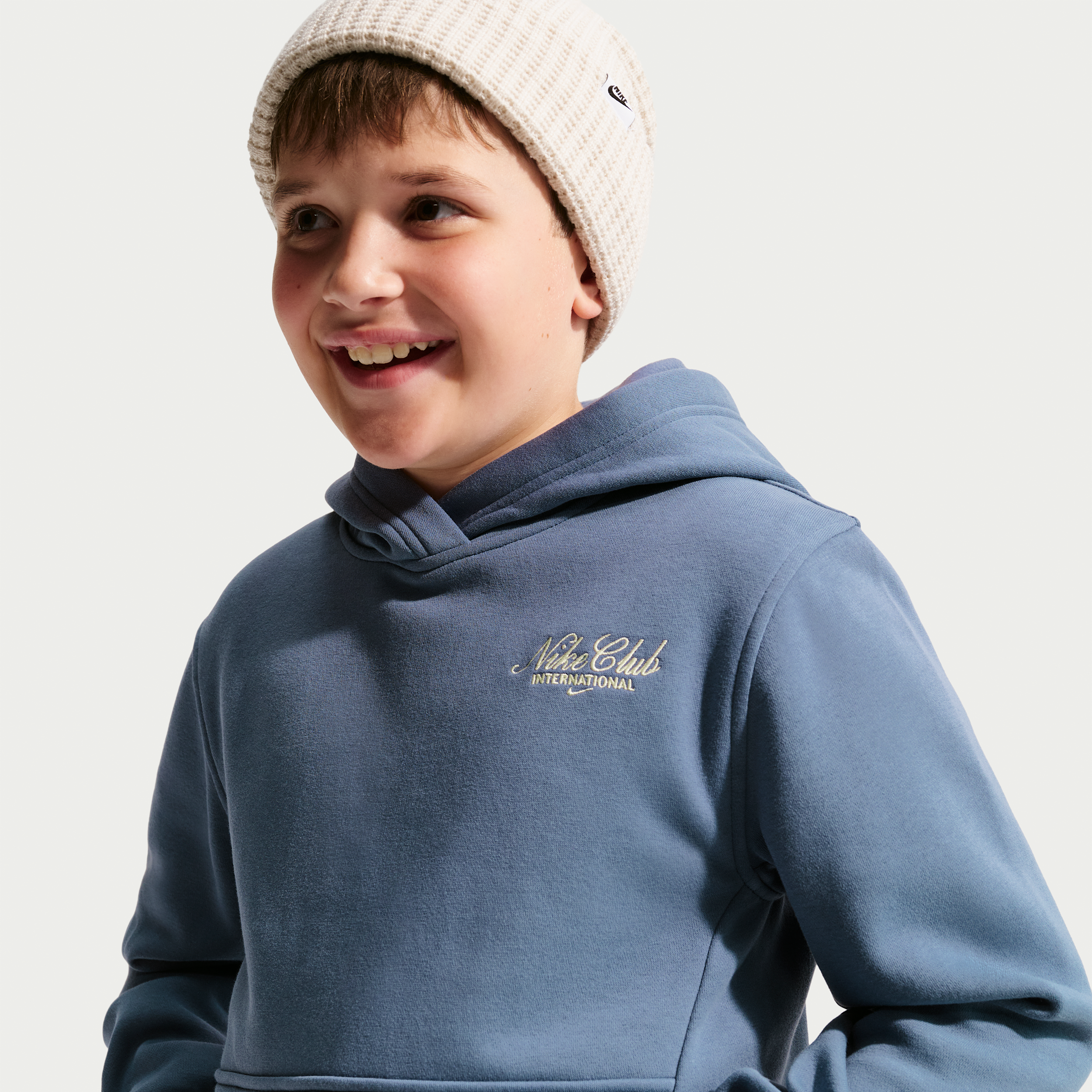 Nike Sportswear Club Fleece Big Kids' Hoodie in Blue | IX6744-491