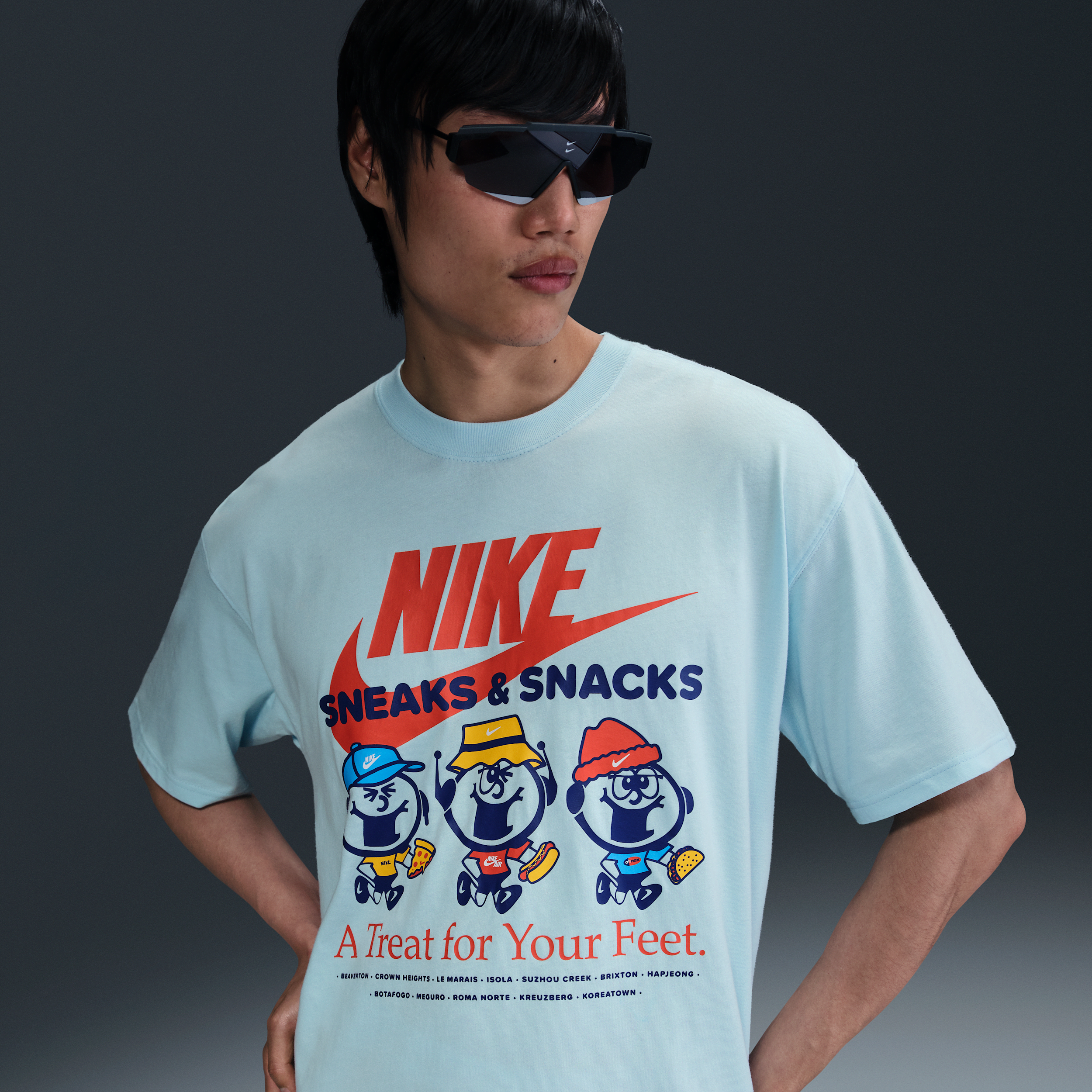 Nike Sportswear Max90 Cotton Graphic T-shirt In Blue