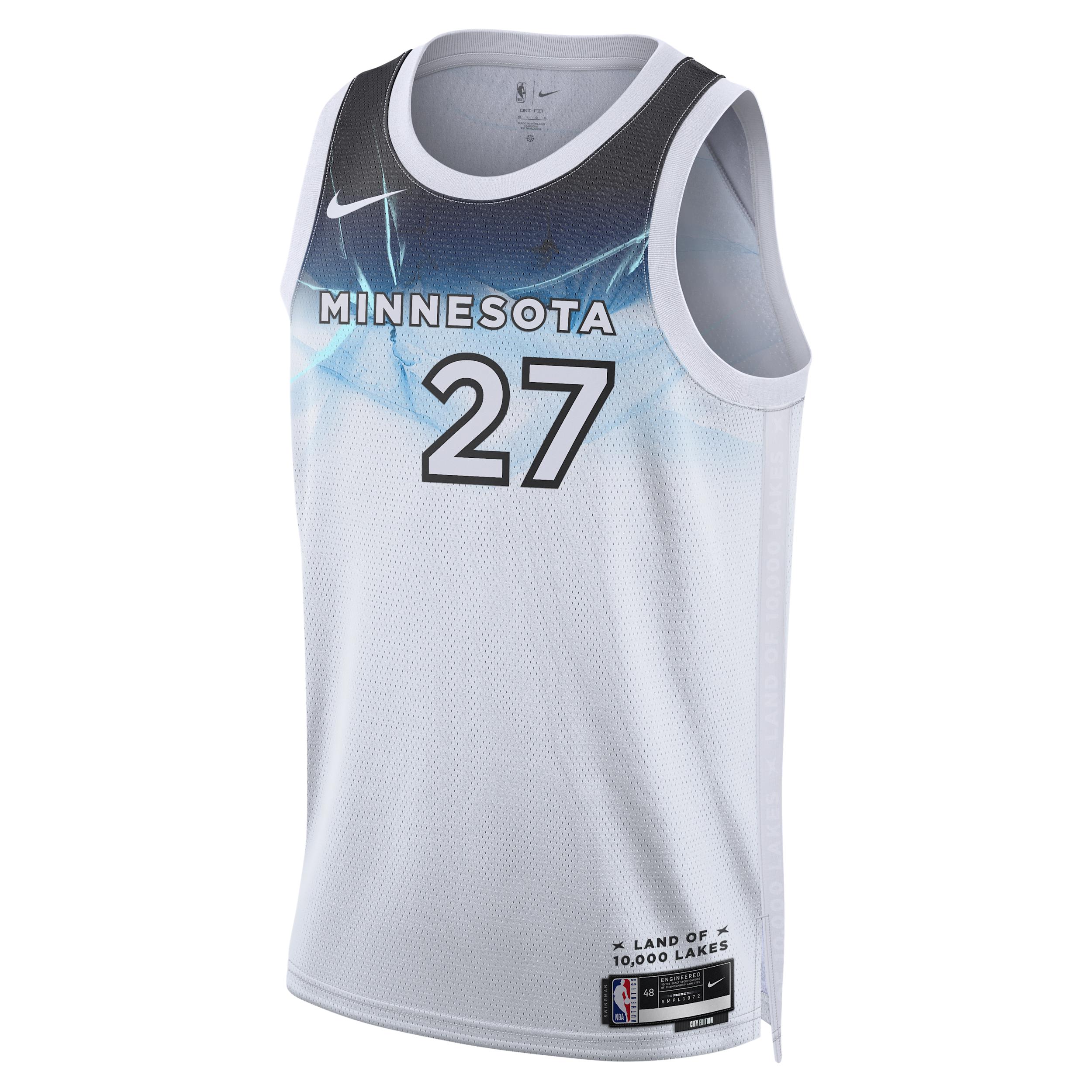 Nike Rudy Gobert Minnesota Timberwolves 2024/25 City Edition Men's Dri-fit Nba Swingman Jersey In White