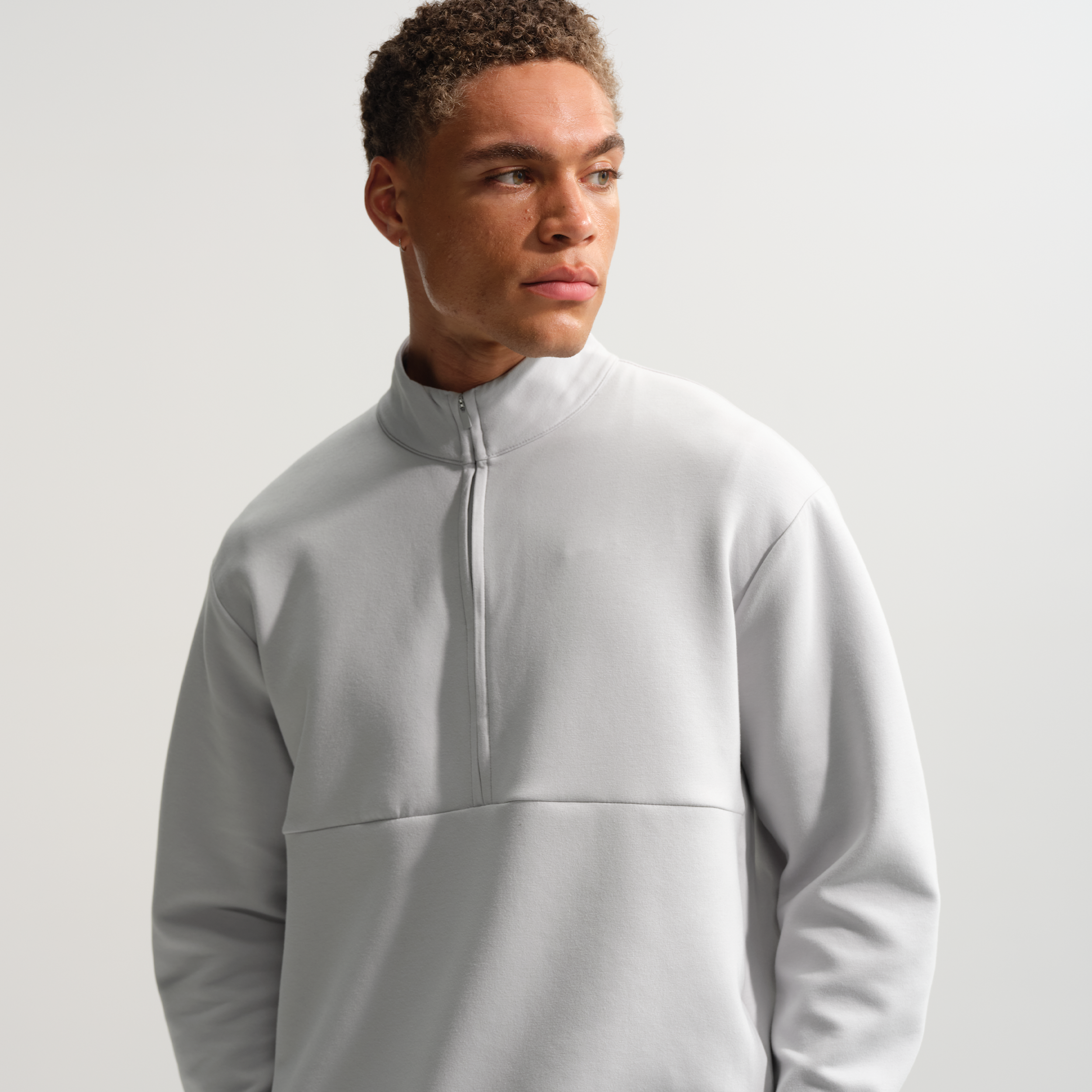 Nike Men's 24.7 ImpossiblySoft Dri-FIT 1/2-Zip Top in Grey | HQ6953-097