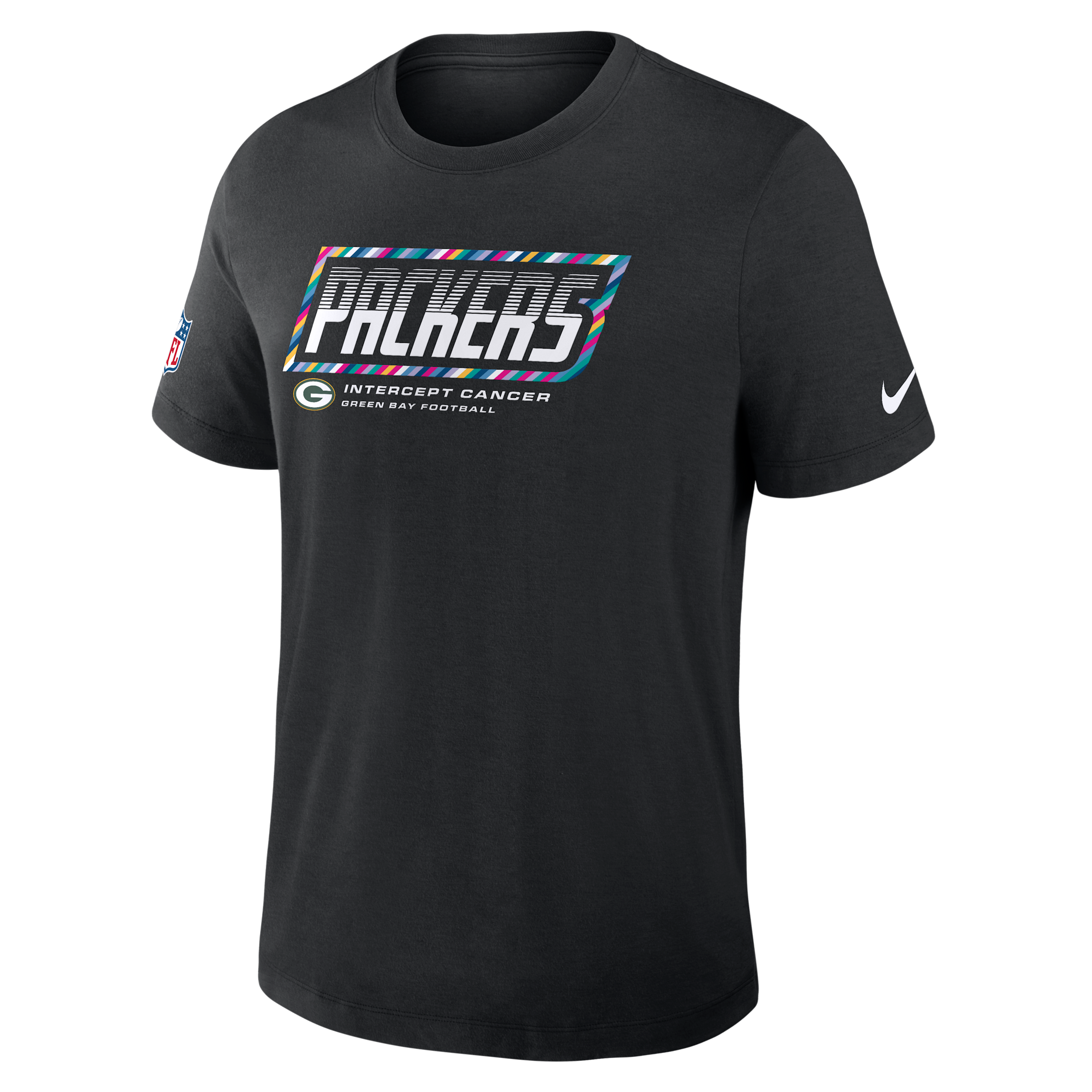 Green Bay Packers Crucial Catch Sideline Nike Men's Dri-FIT NFL T-Shirt in Black | 034J00AZUC-F9R
