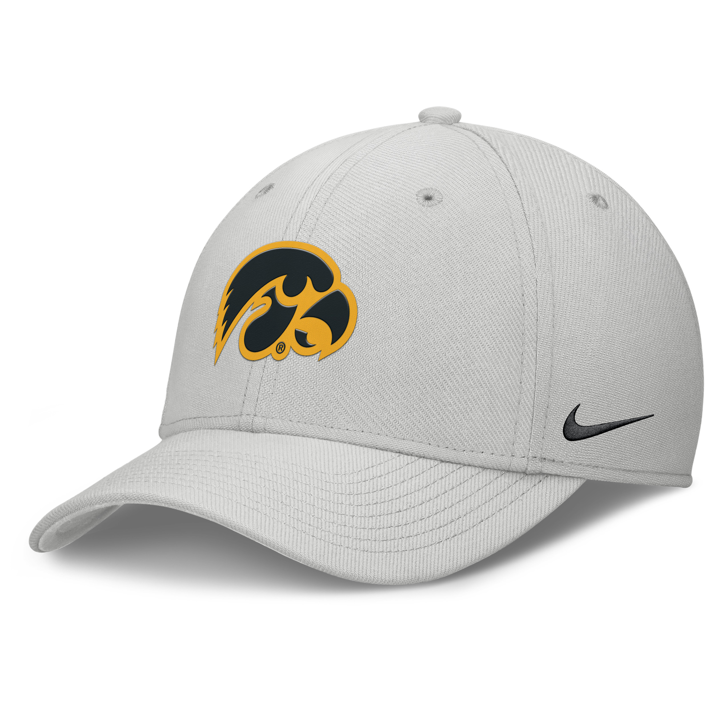 Nike Men's Gray Iowa Hawkeyes Rise Practice Performance Adjustable Hat In Gray