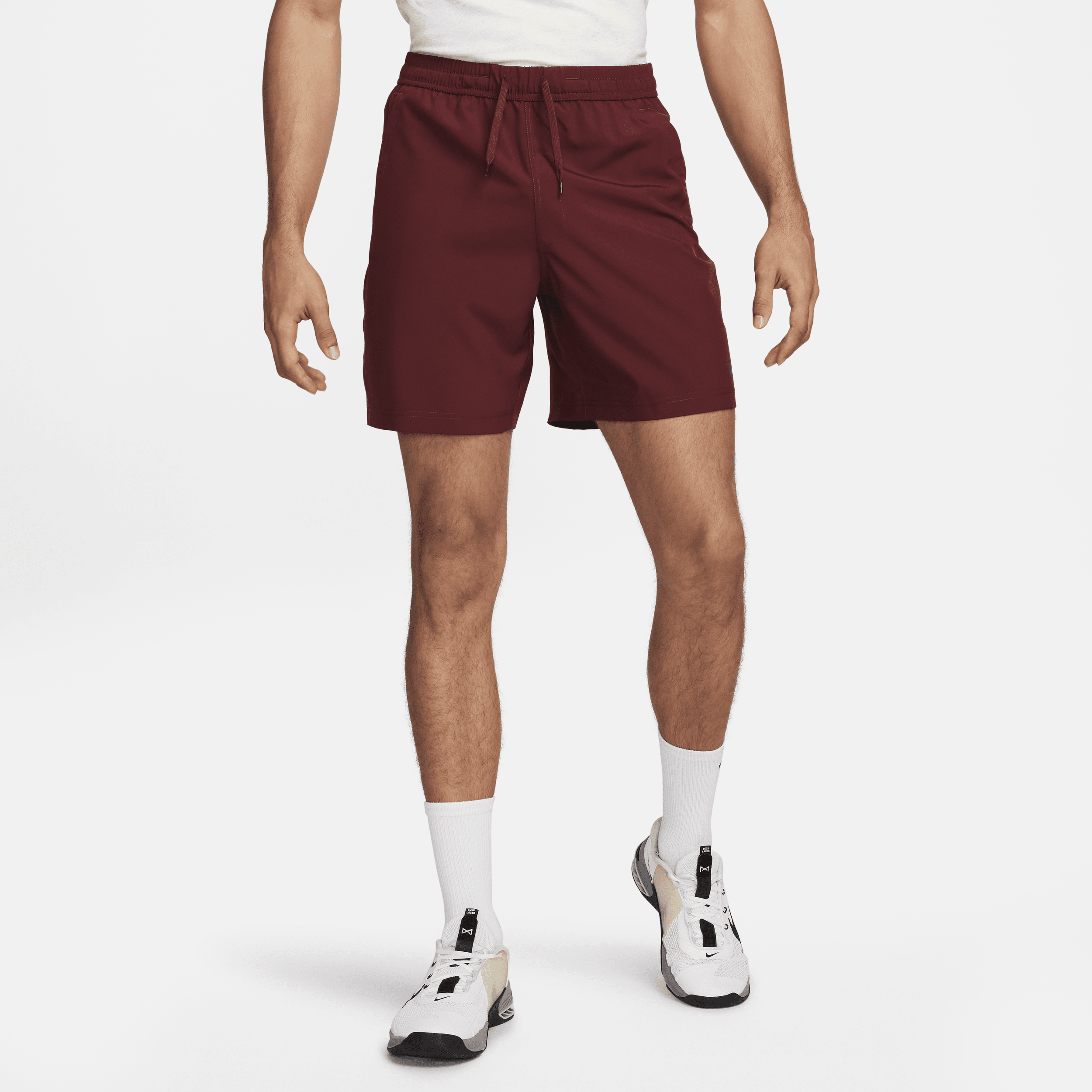 Shop Nike Men's Form Dri-fit 7" Unlined Versatile Shorts In Red