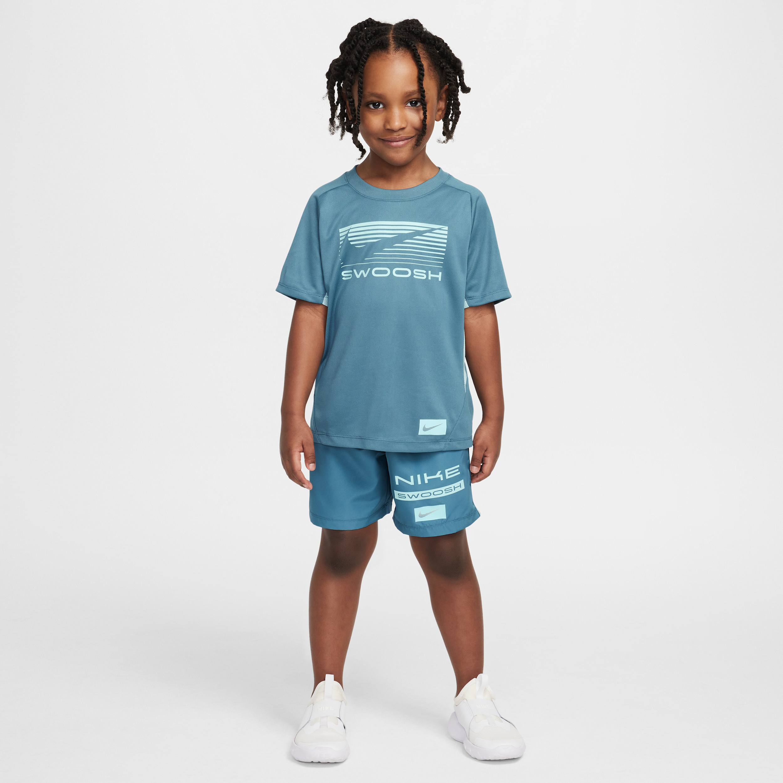Jordan Dri-fit Little Kids' 2-piece Multi Woven Shorts Set In Blue