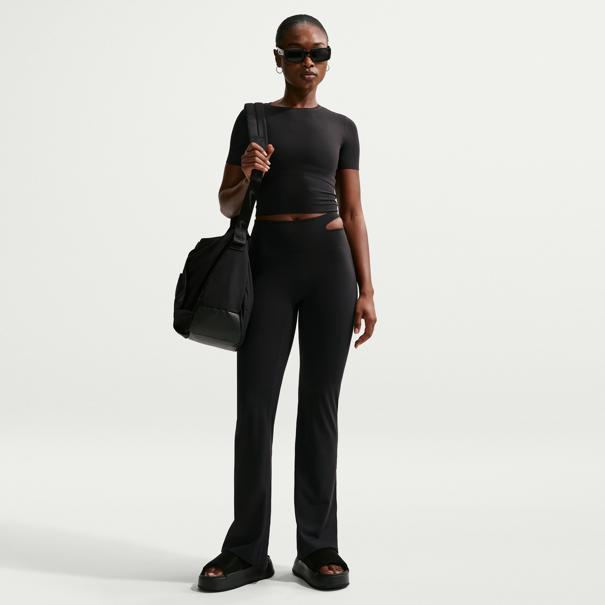 Nike Women's Zenvy High-Waisted Flared Leggings in Black | IB9115-010