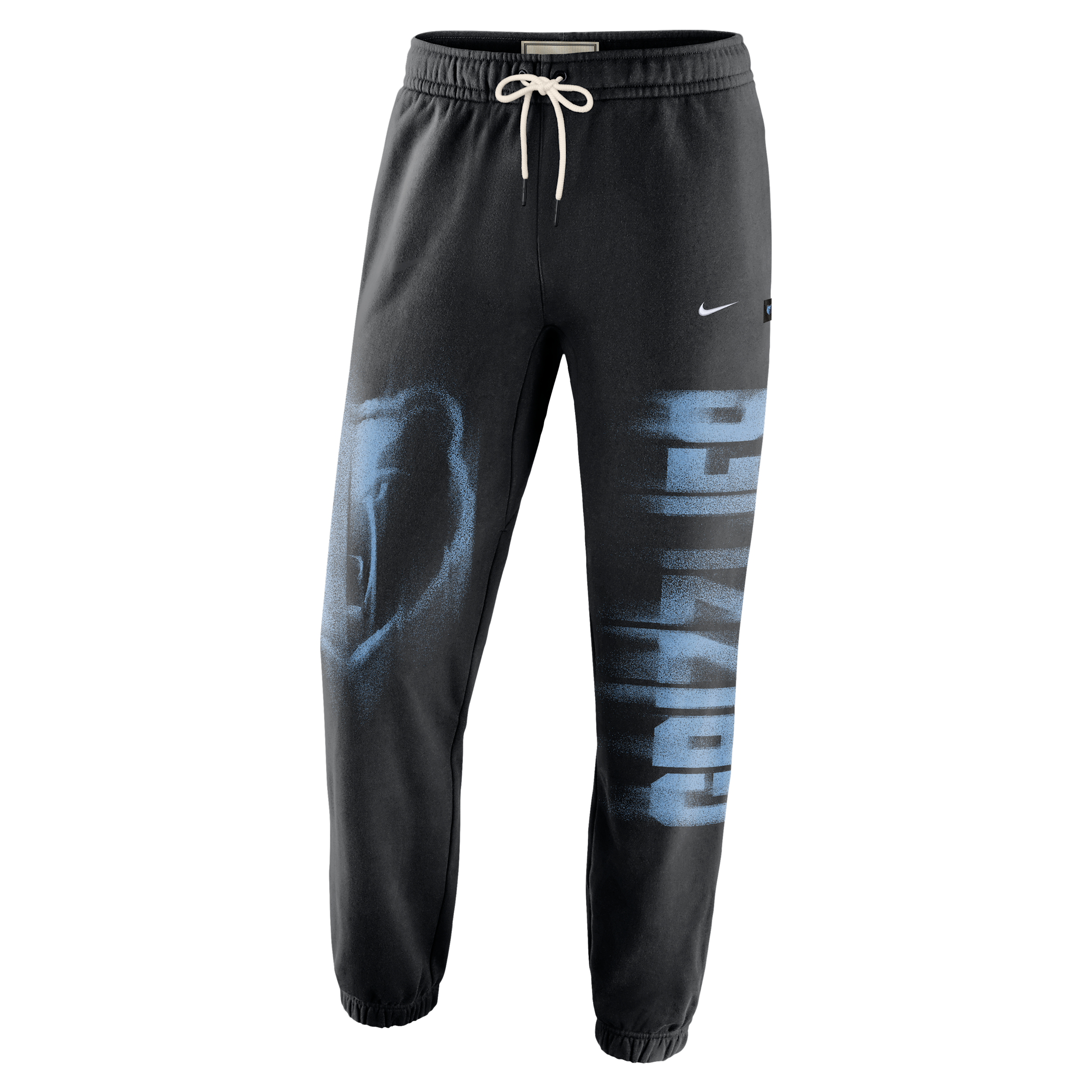Nike Men's Memphis Grizzlies Standard Issue Therma-FIT Fleece Basketball Pants in Black | IO9437-010