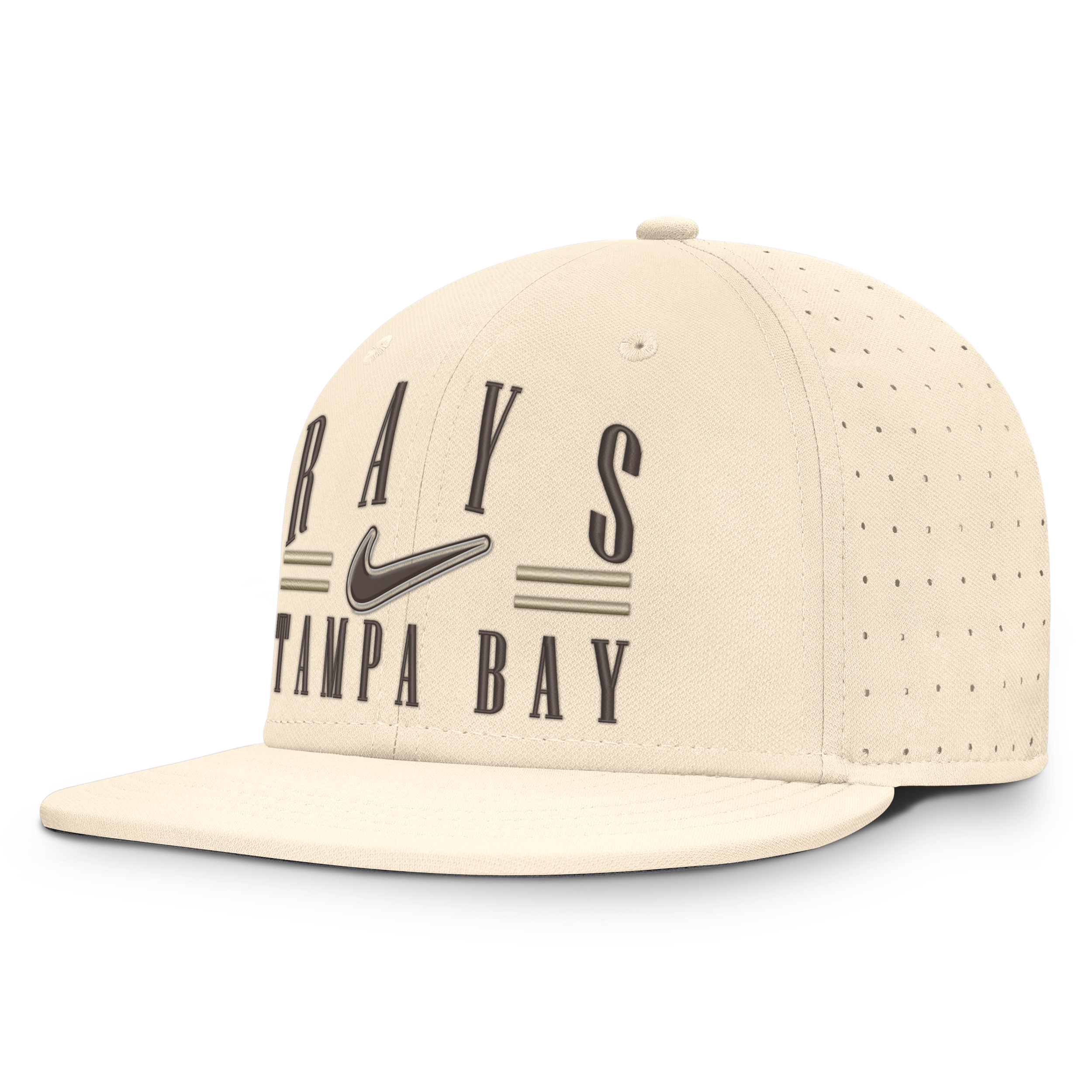 Nike Tampa Bay Rays True  Men's Aerobill Mlb Fitted Hat In White